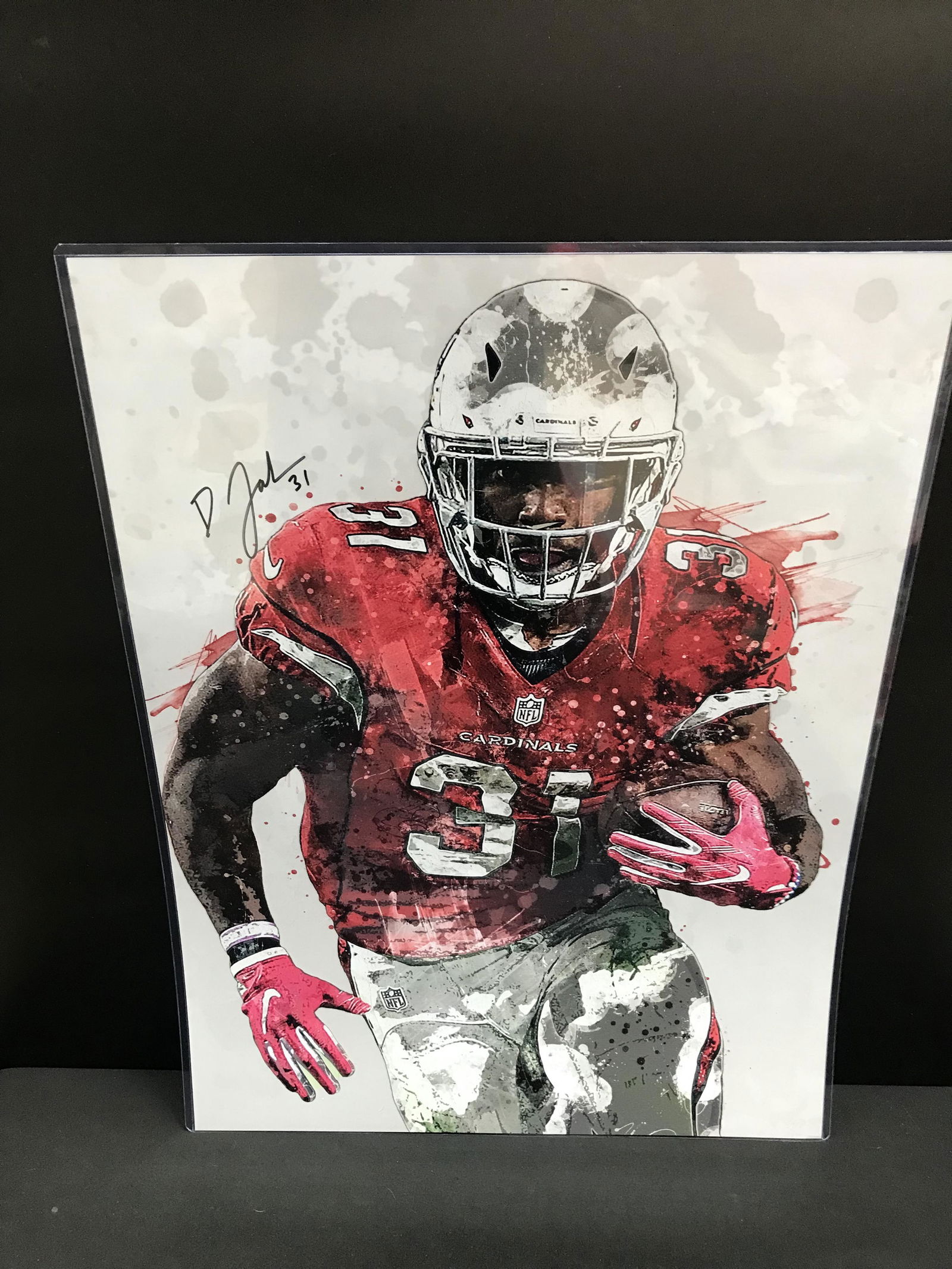 DAVID JOHNSON SIGNED 16 X 20 CUSTOM PORTRAIT: DAVID JOHNSON SIGNED 16 X 20 CUSTOM PORTRAIT