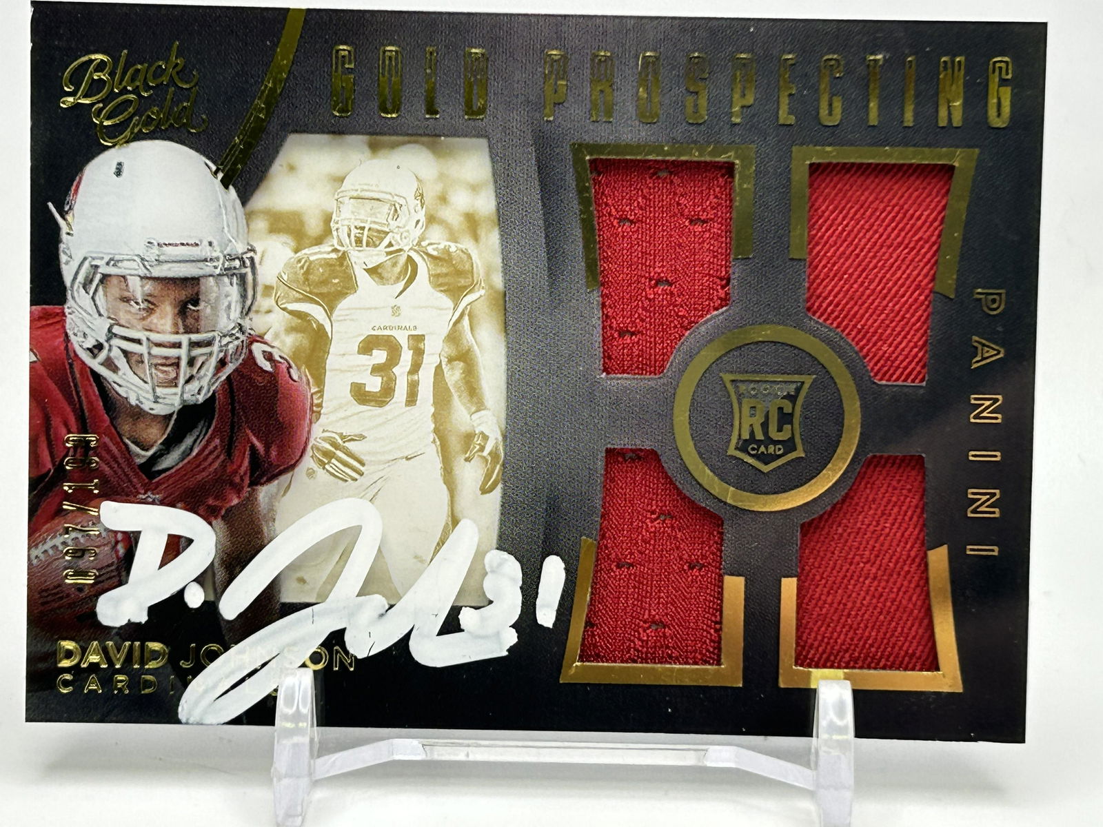 2015 PANINI BLACK GOLD DAVID JOHNSON GOLD PROSPECTING RPA 97/199: 2015 PANINI BLACK GOLD DAVID JOHNSON GOLD PROSPECTING RPA 97/199