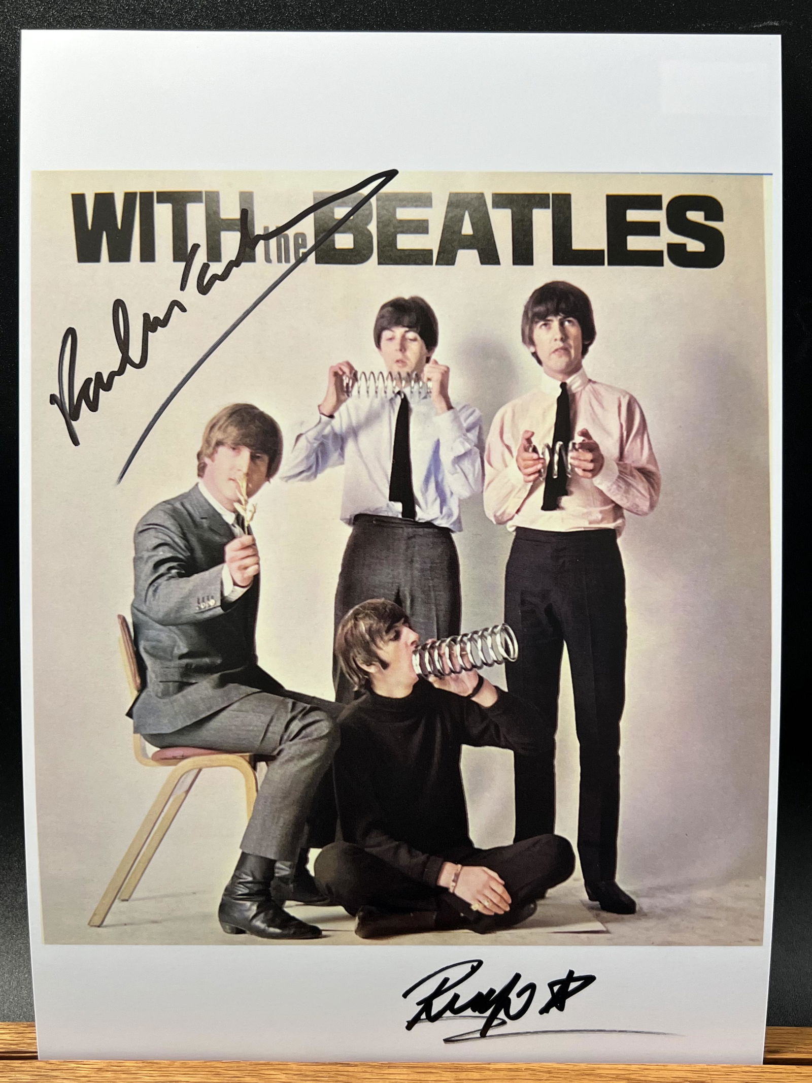 PAUL MCCARTNEY AND RINGO STARR SIGNED BEATLES 8 X 10 (RA COA) (1 of 2)
