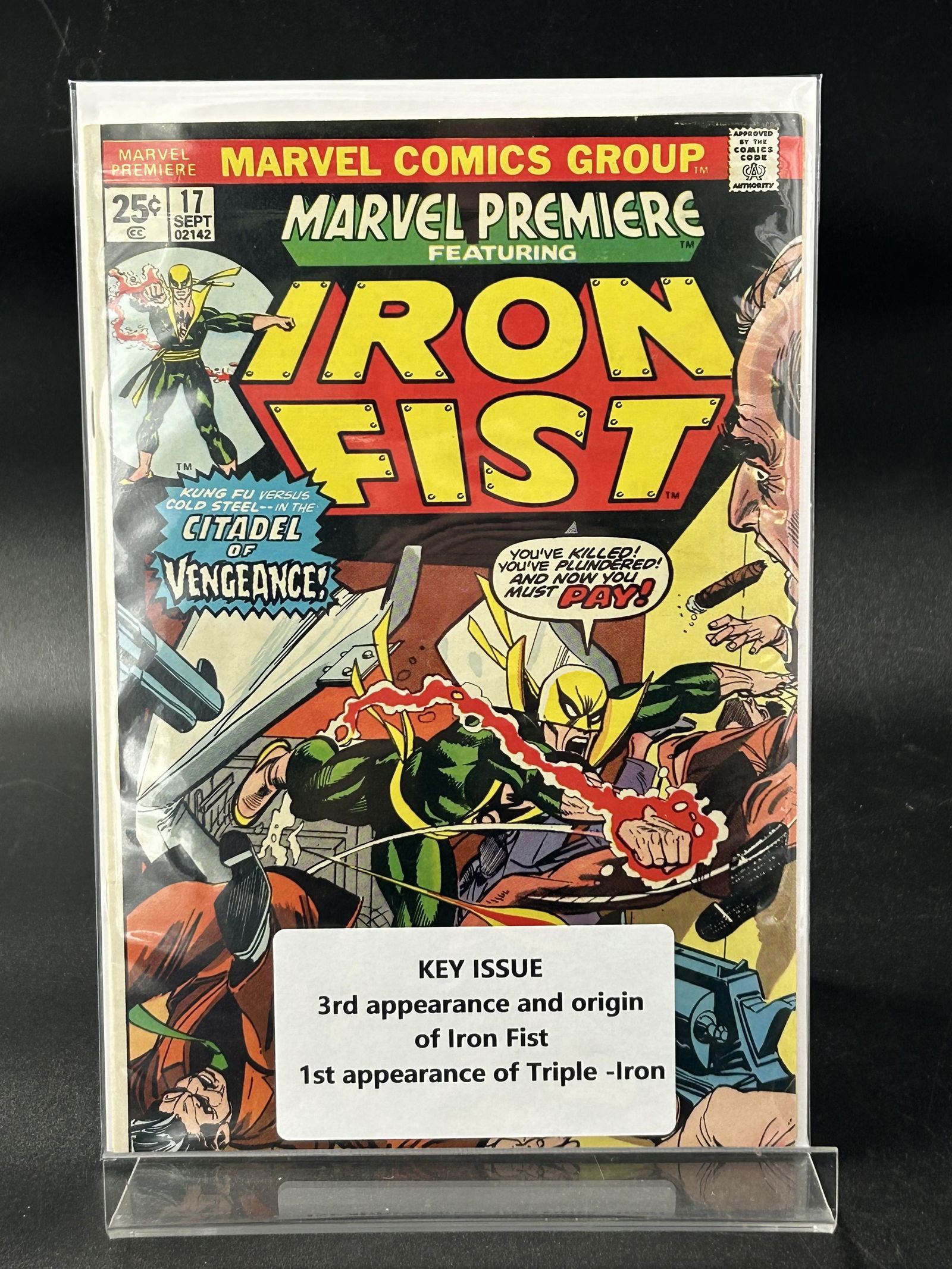 MARVEL COMICS MARVEL PREMIERE IRON FIST NO.17 (1 of 1)