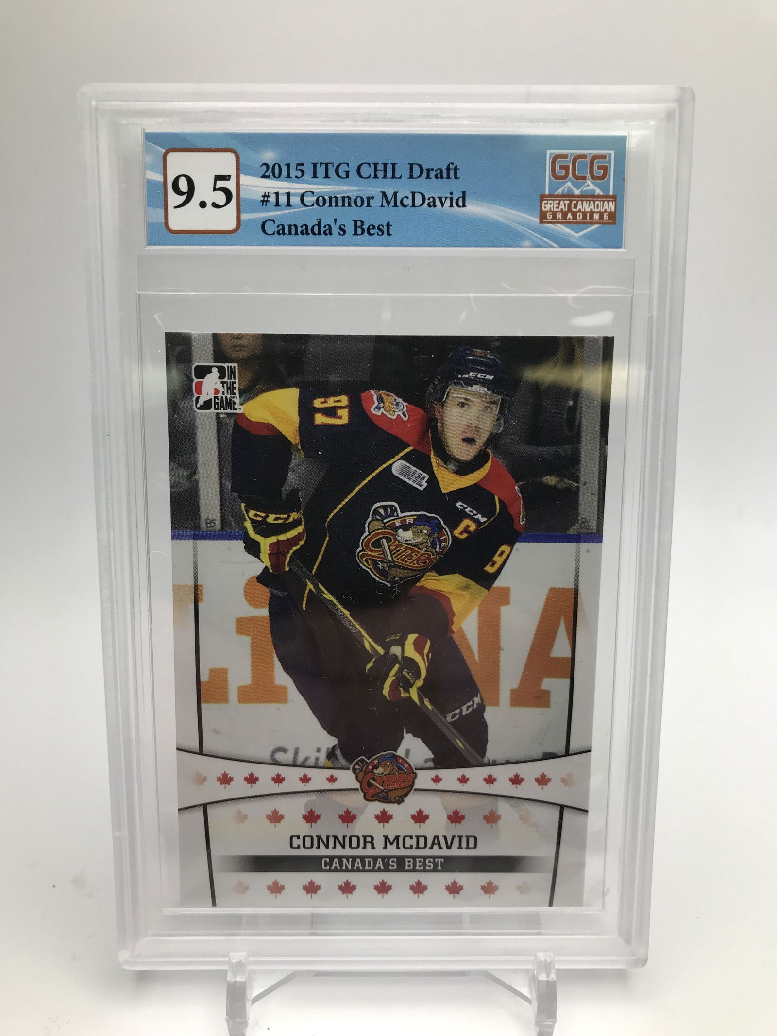 2015 ITG CHL DRAFT #11 CONNOR MCDAVID GCG GRADED 9.5 (1 of 2)