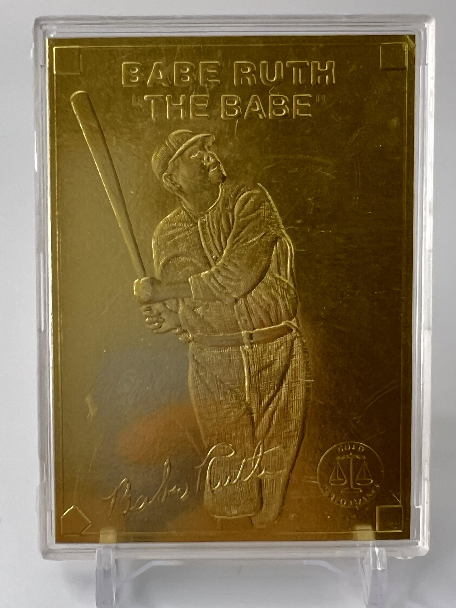 1998 TOPPS 23KT GOLD BABE RUTH LTD. EDITION CARD: 1998 TOPPS 23KT GOLD BABE RUTH LTD. EDITION CARD
