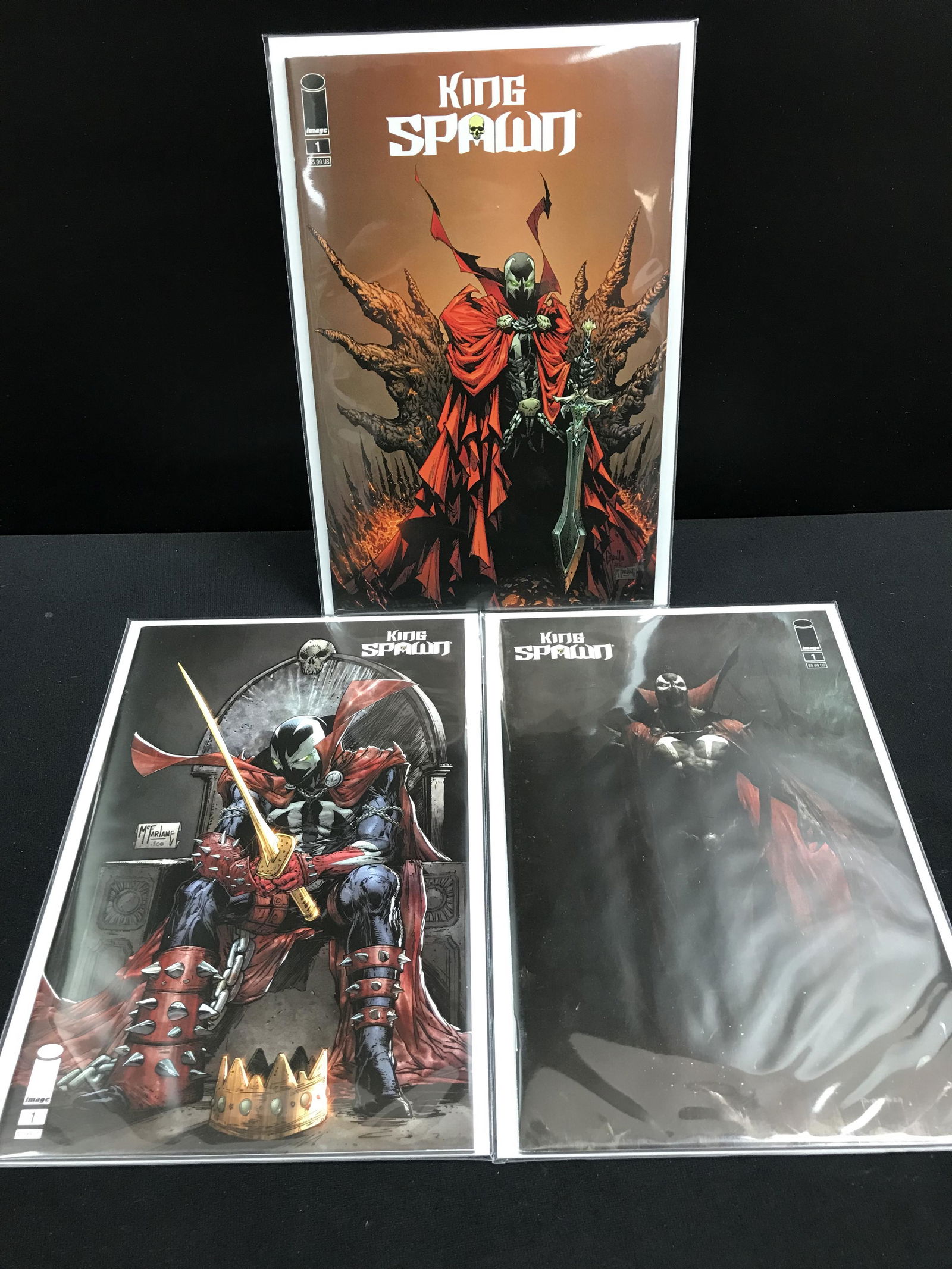 LOT OF 3 KING SPAWN #1 (IMAGE COMICS) (1 of 1)
