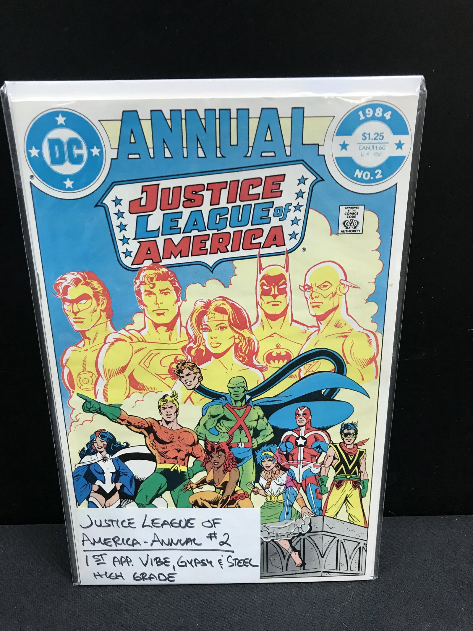 JUSTICE LEAGE OF AMERICA ANNUAL NO.2 (DC COMICS) 1ST APP VIBE, GYPSY AND STEEL (1 of 1)