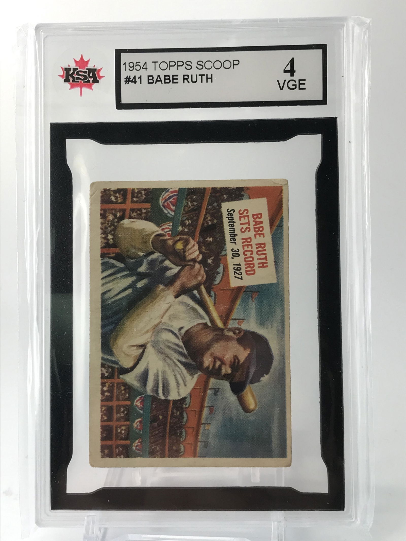 1952 TOPPS SCOOP BABE RUTH (KSA 4) (1 of 2)