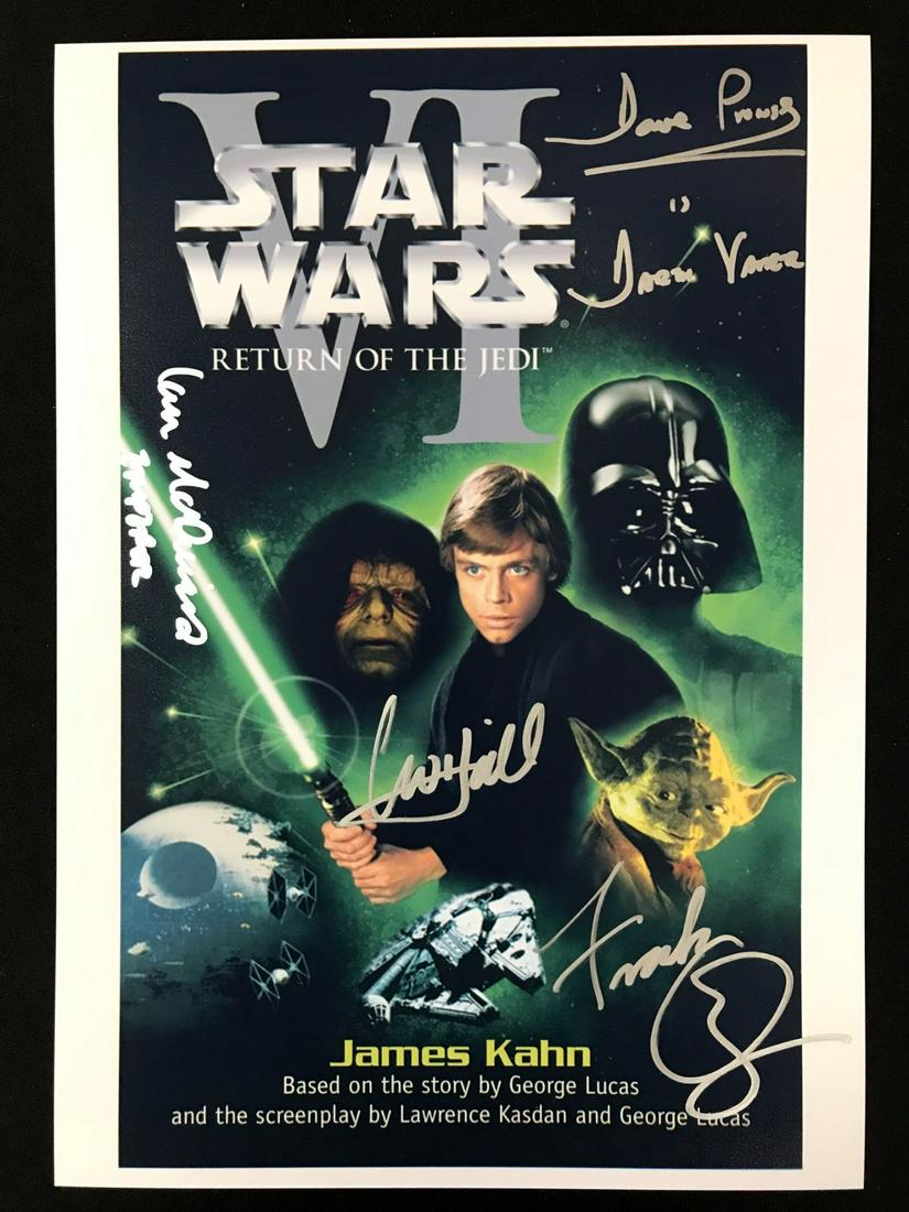 STAR WARS VI RETURN OF THEJEDI CAST SIGNED (RA COA) (1 of 1)