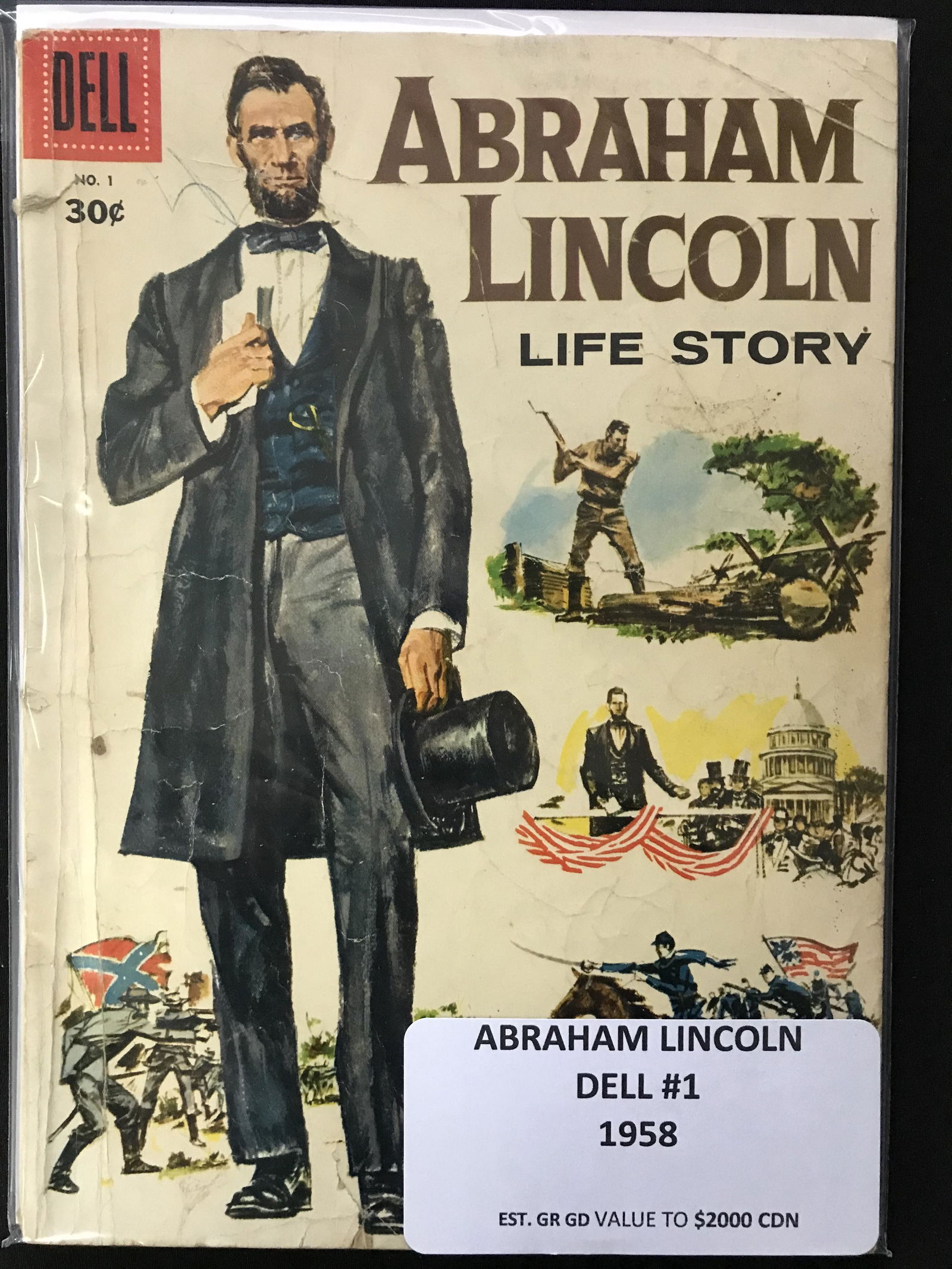 1958 DELL COMICS ABRAHAM LINCOLN NO.1 (1 of 1)