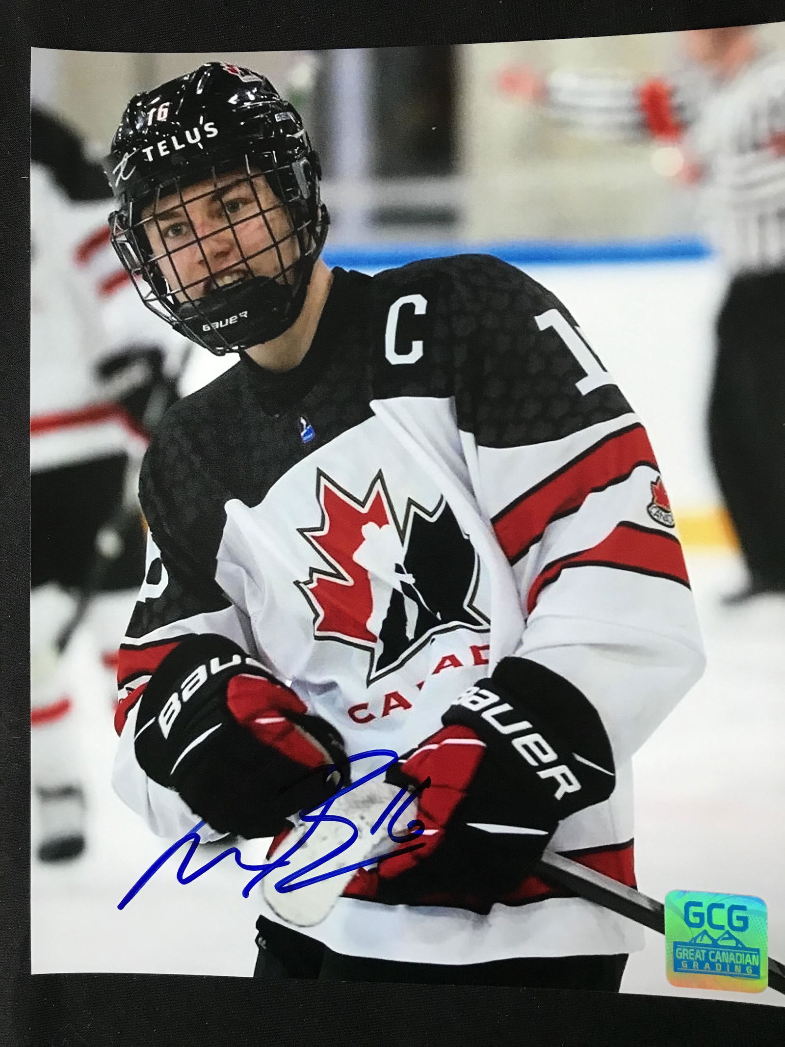 CONNOR BEDARD SIGNED 8X10 (GCG COA): CONNOR BEDARD SIGNED 8X10 (GCG COA)