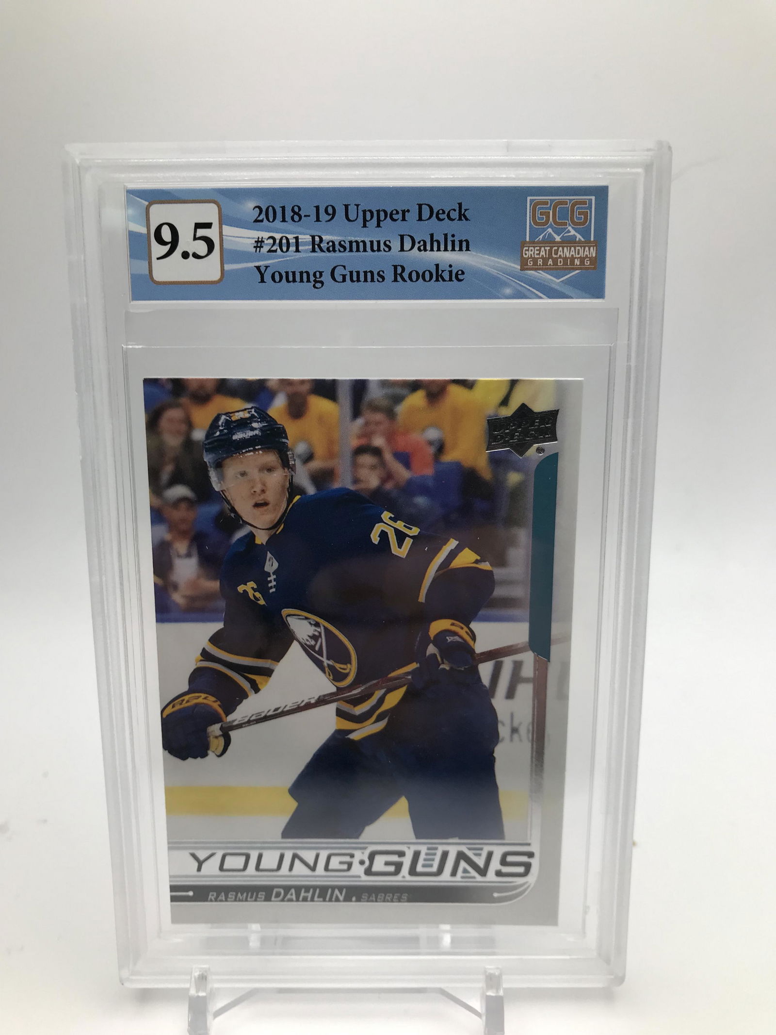 2018-19 UPPER DECK RASMUS DAHLIN YOUNG GUNS RC (GCG 9.5) (1 of 2)