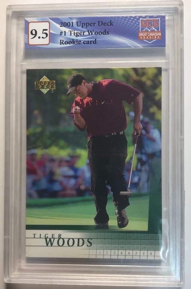 2001 UPPER DECK TIGER WOODS ROOKIE CARDS (GCG 9.5) (1 of 1)