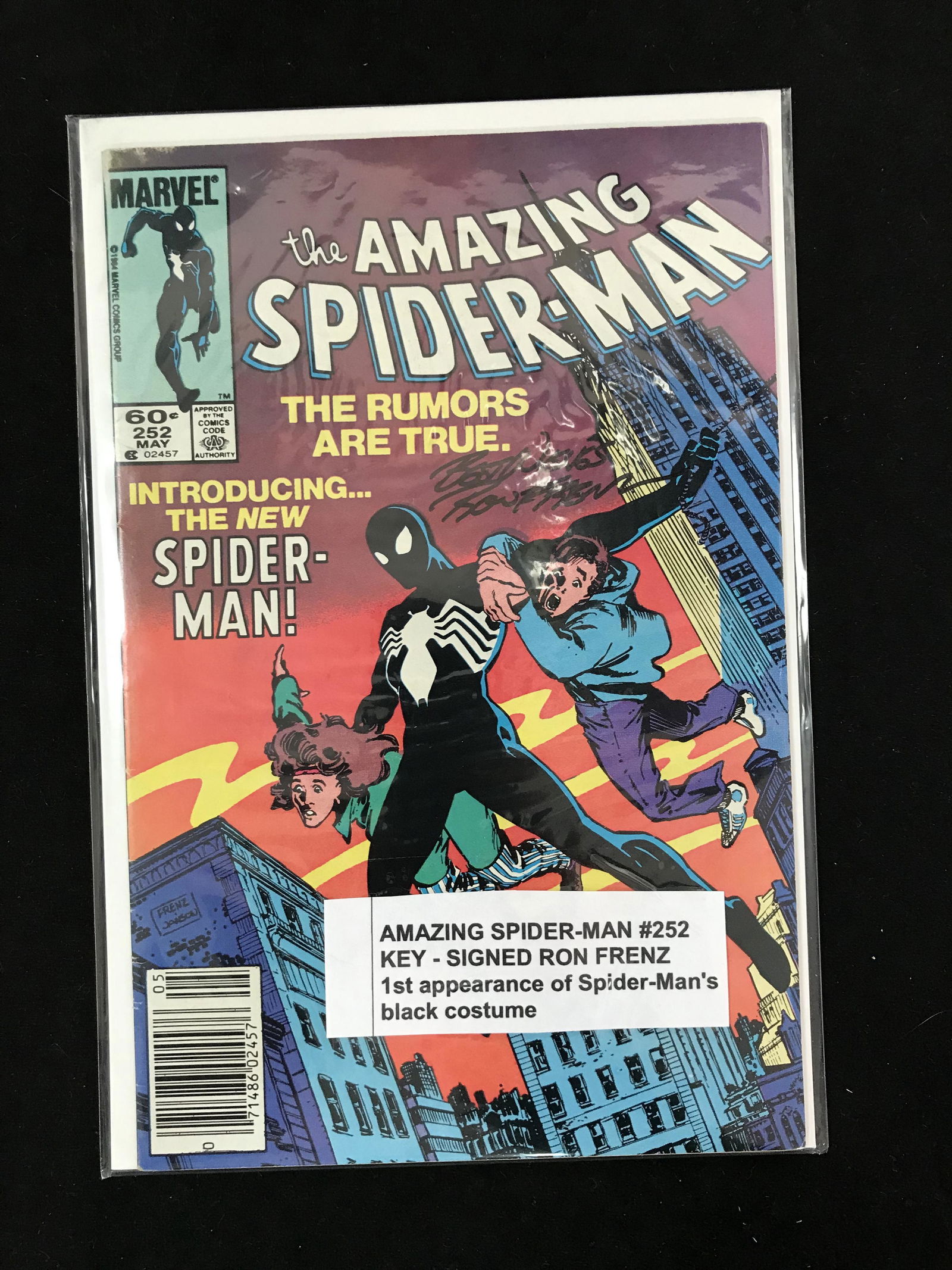 MARVEL COMICS THE AMAZING SPIDER-MAN NO. 252 (SIGNED RON FRENZ) (1 of 1)