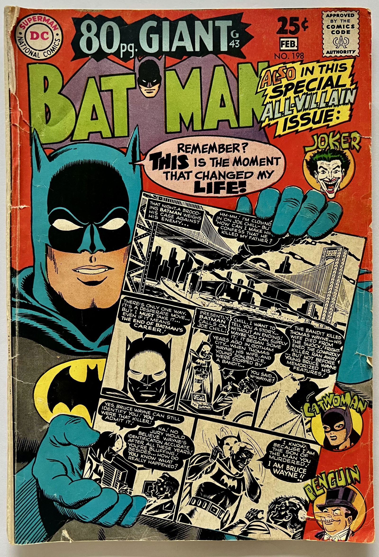DC COMICS #198 BATMAN (ALL-VILLIAN ISSUE FEATURING JOKER, CATWOMAN AND PENGUIN) (1 of 1)