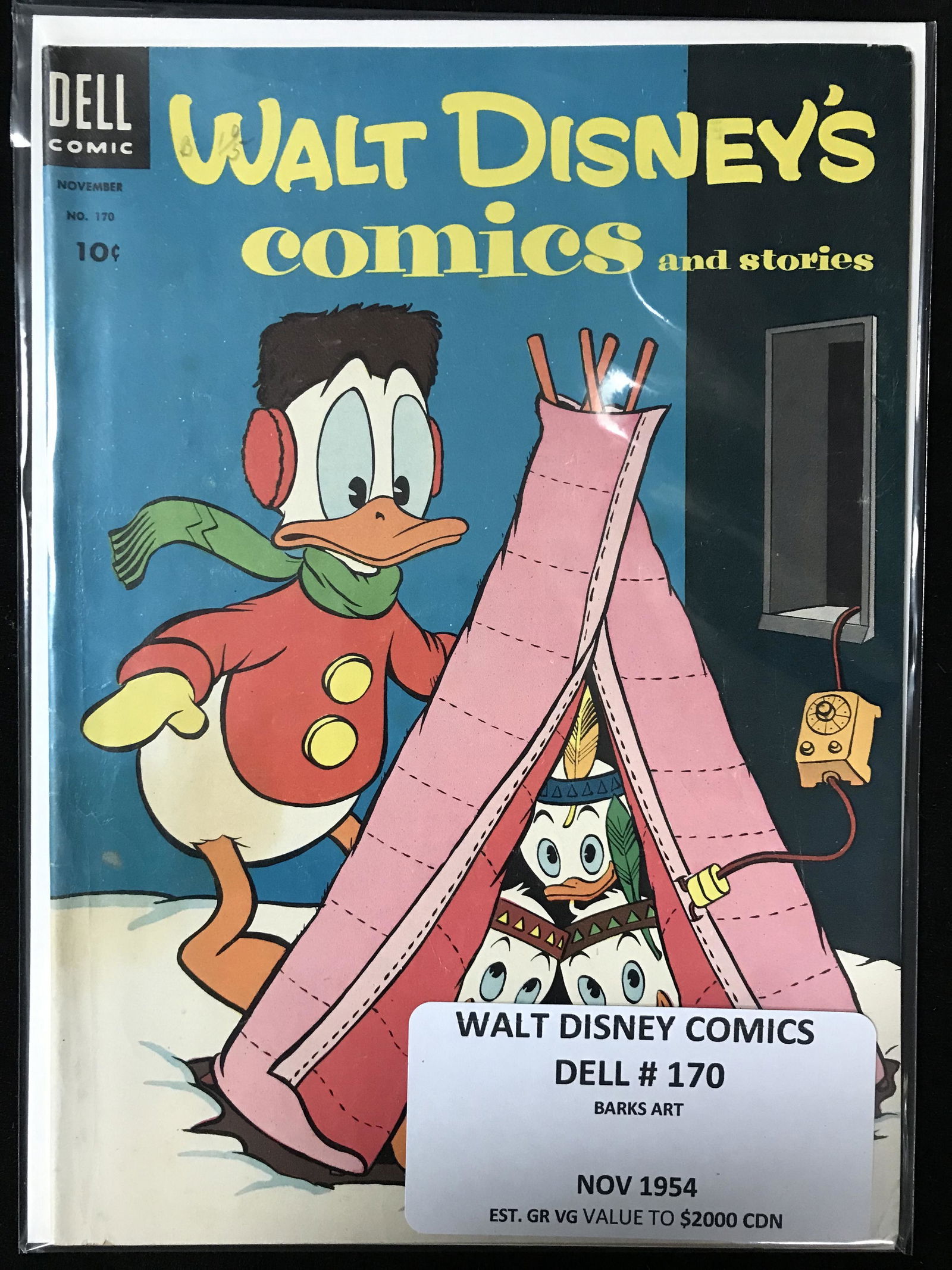 1954 DELL WALT DISNEY COMICS NO.170 (1 of 1)