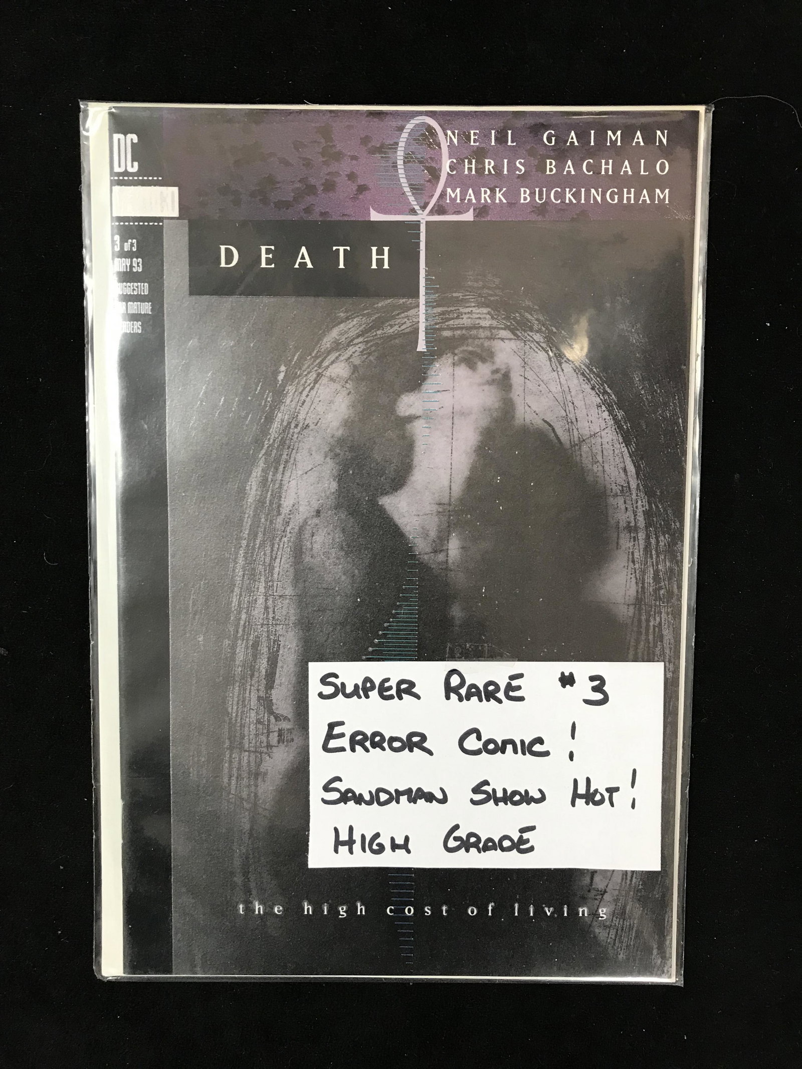 DEATH #3 RARE ERROR COMIC  (DC COMICS) (1 of 1)