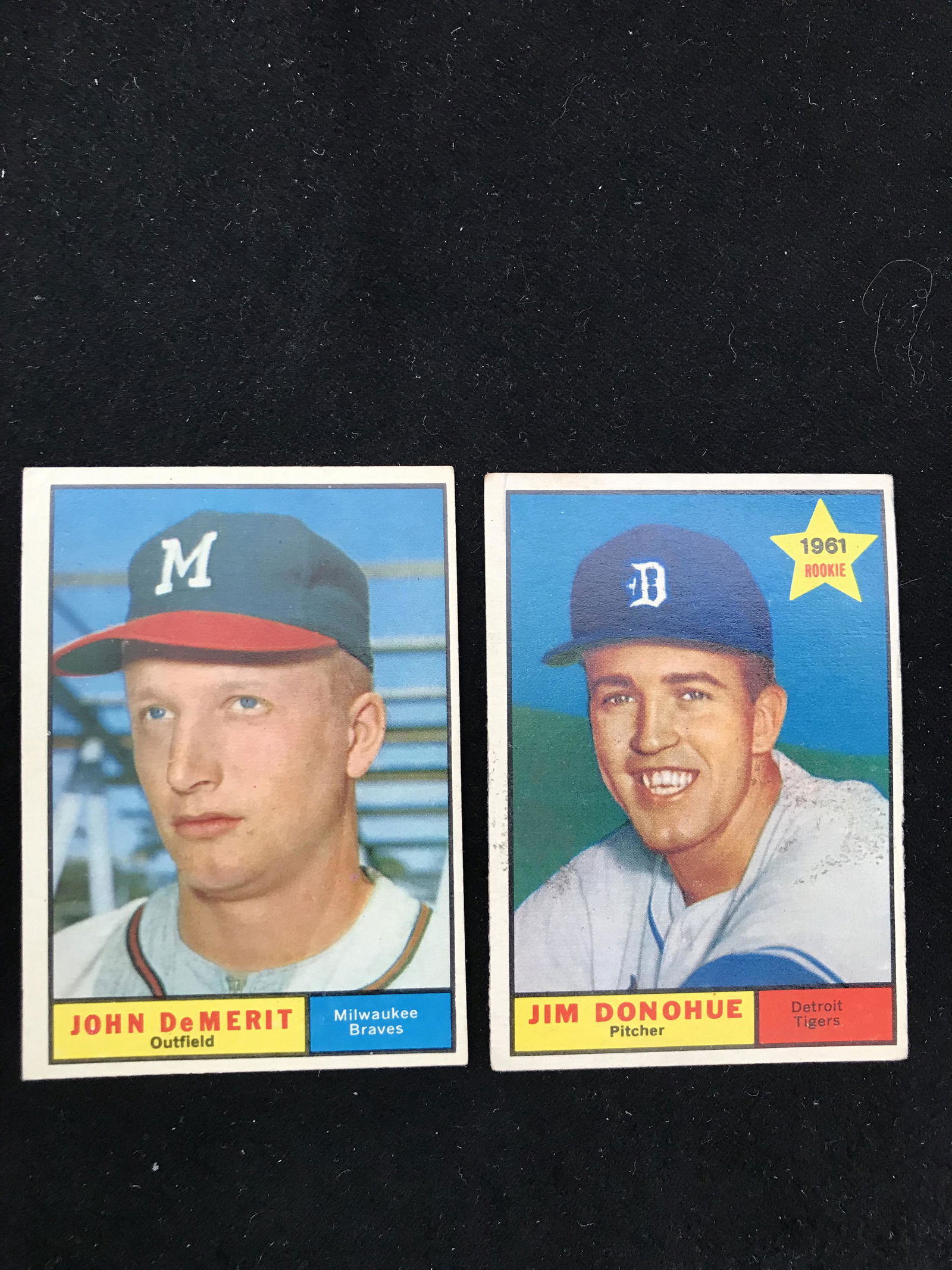 VINTAGE MLB BASEBALL 2 CARD LOT (1 of 2)