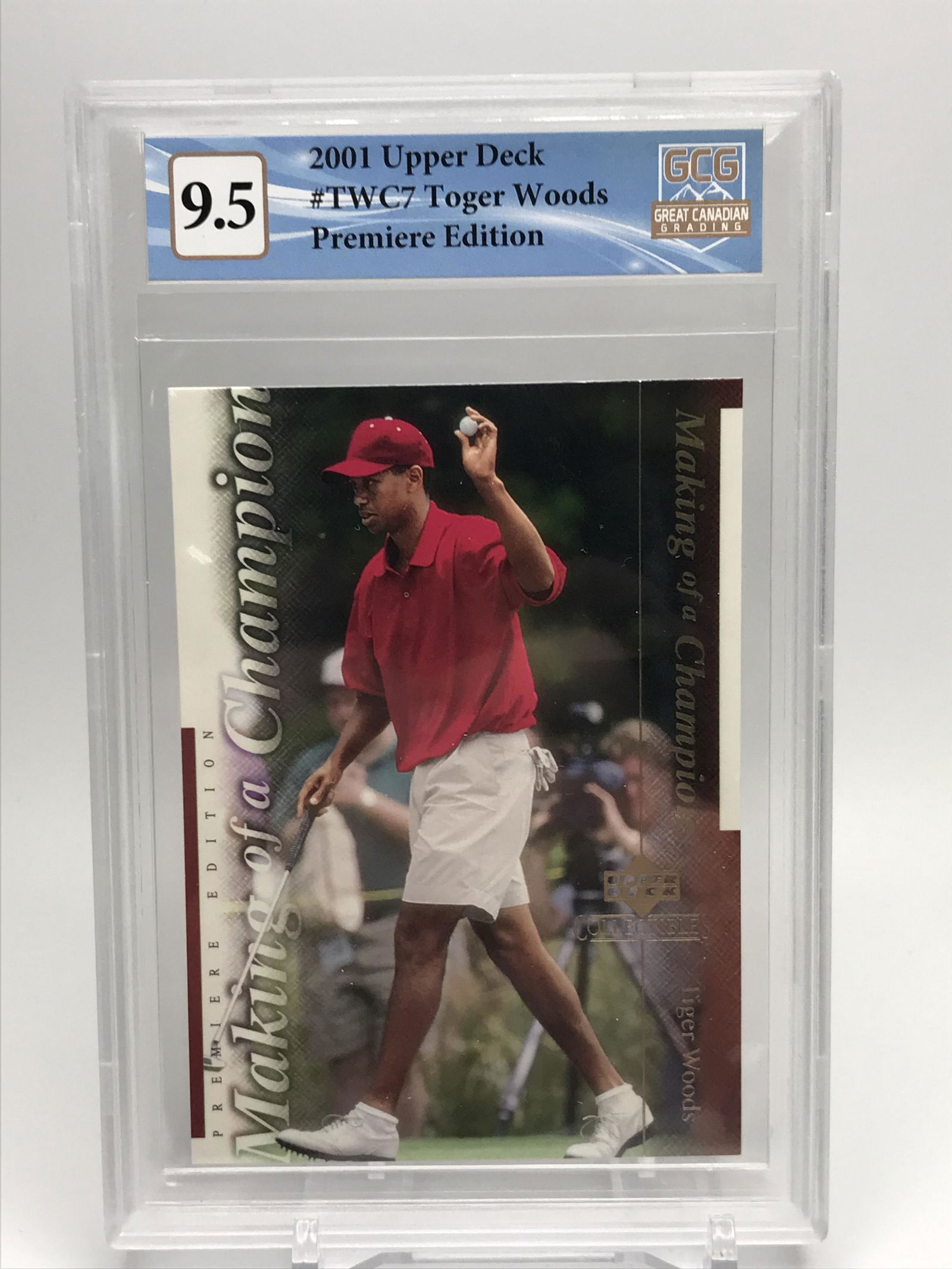 2001 UD PREMIERE EDITION TIGER WOODS GCG 9.5: 2001 UD PREMIERE EDITION TIGER WOODS GCG 9.5