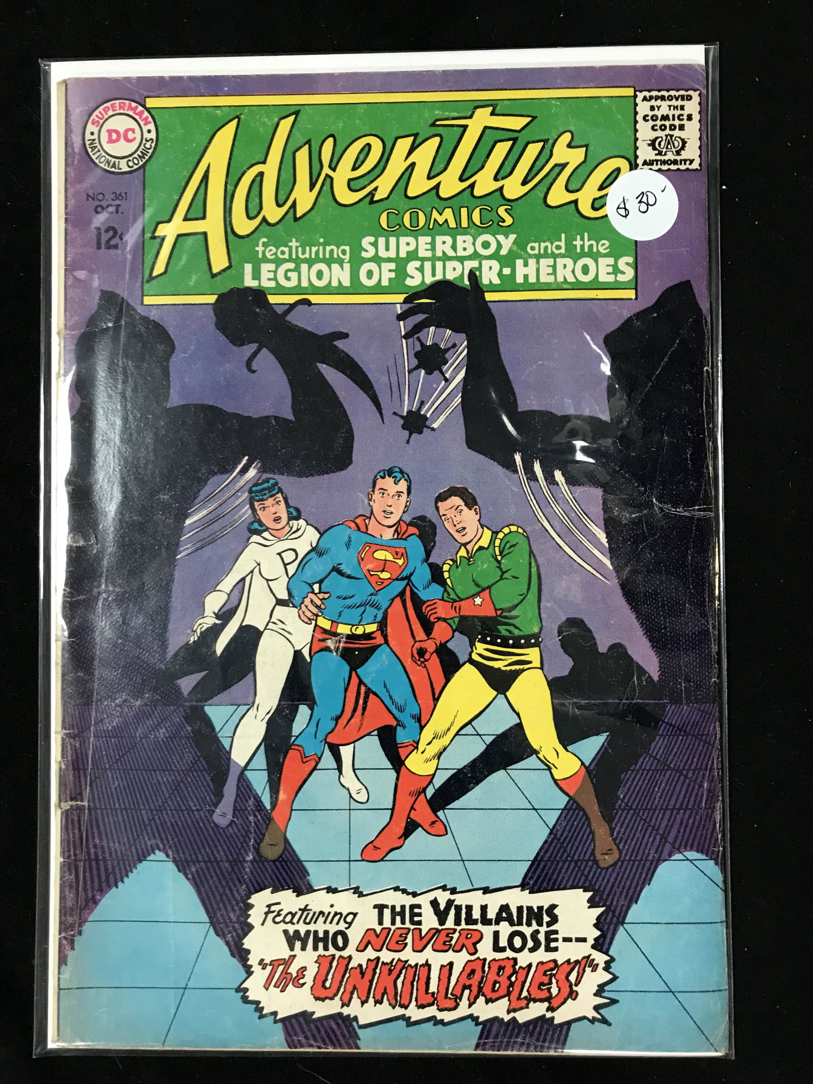 DC COMICS #361 ADVENTURE COMICS (FEATURING SUPERBOY AND THE LEGION OF SUPER-HEROS): DC COMICS #361 ADVENTURE COMICS (FEATURING SUPERBOY AND THE LEGION OF SUPER-HEROS)