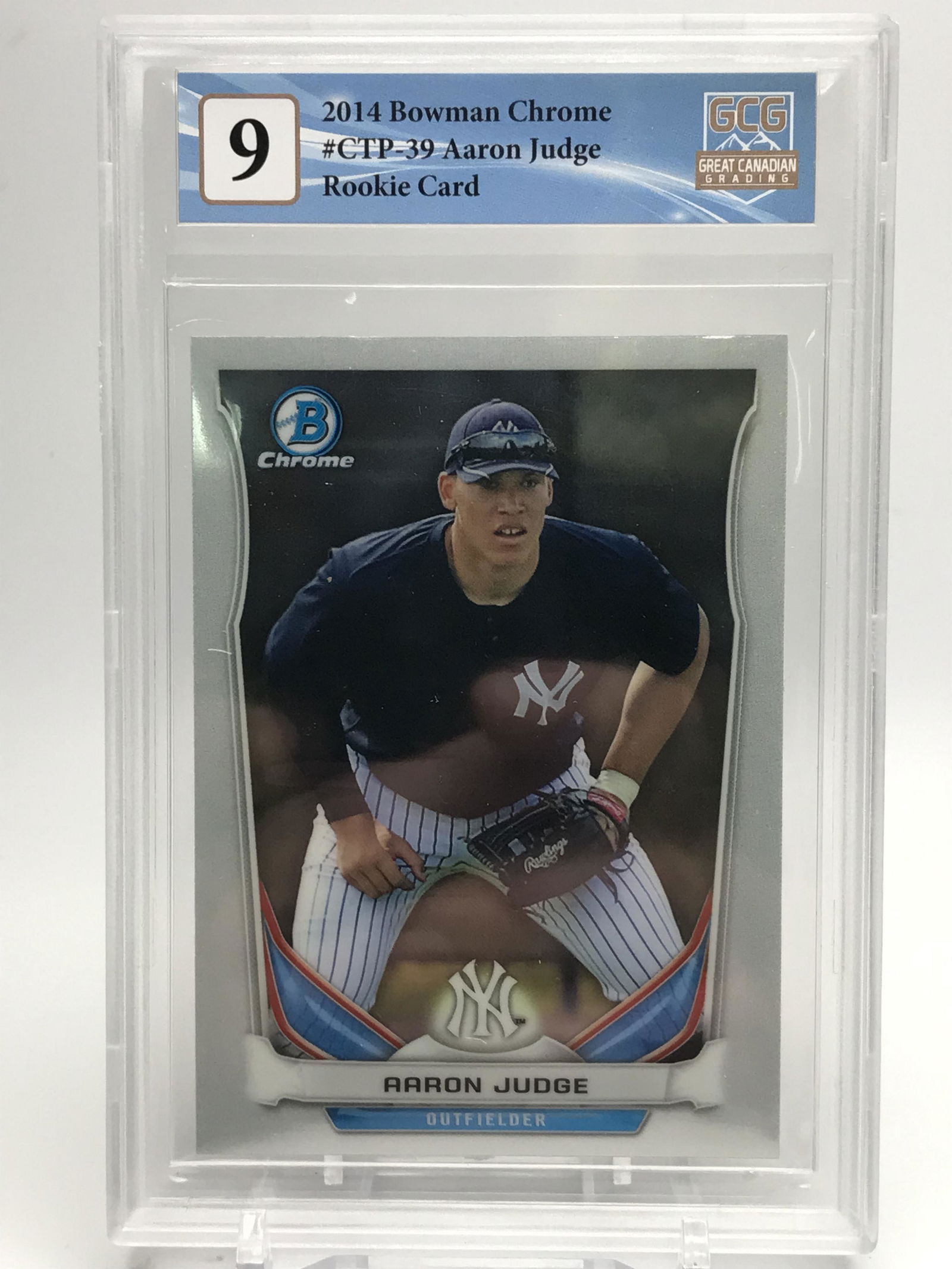 2014 BOWMAN CHROME AARON JUDGE ROOKIE CARD GCG 9 (1 of 2)