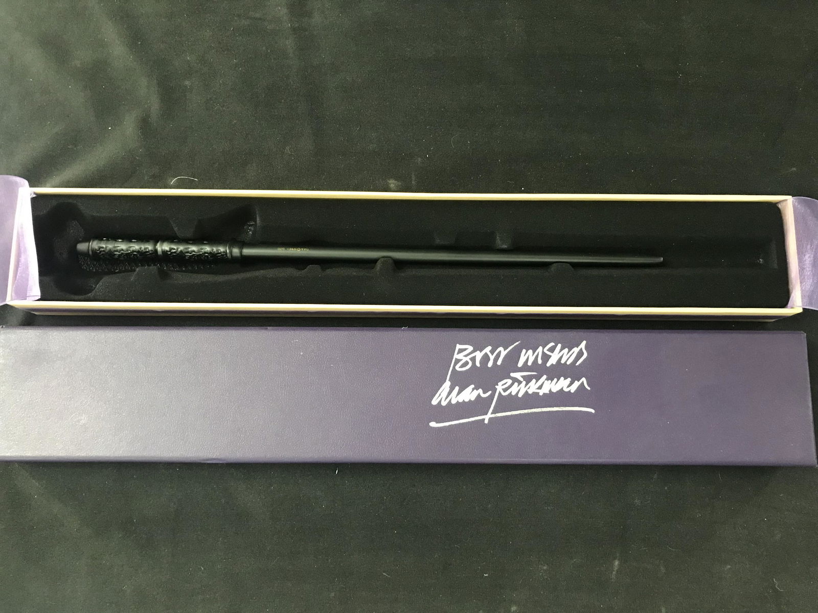 ALAN RICKMAN SIGNED SVERUS SNAPE HARRY POTTER WAND BOX (RA COA) (1 of 4)