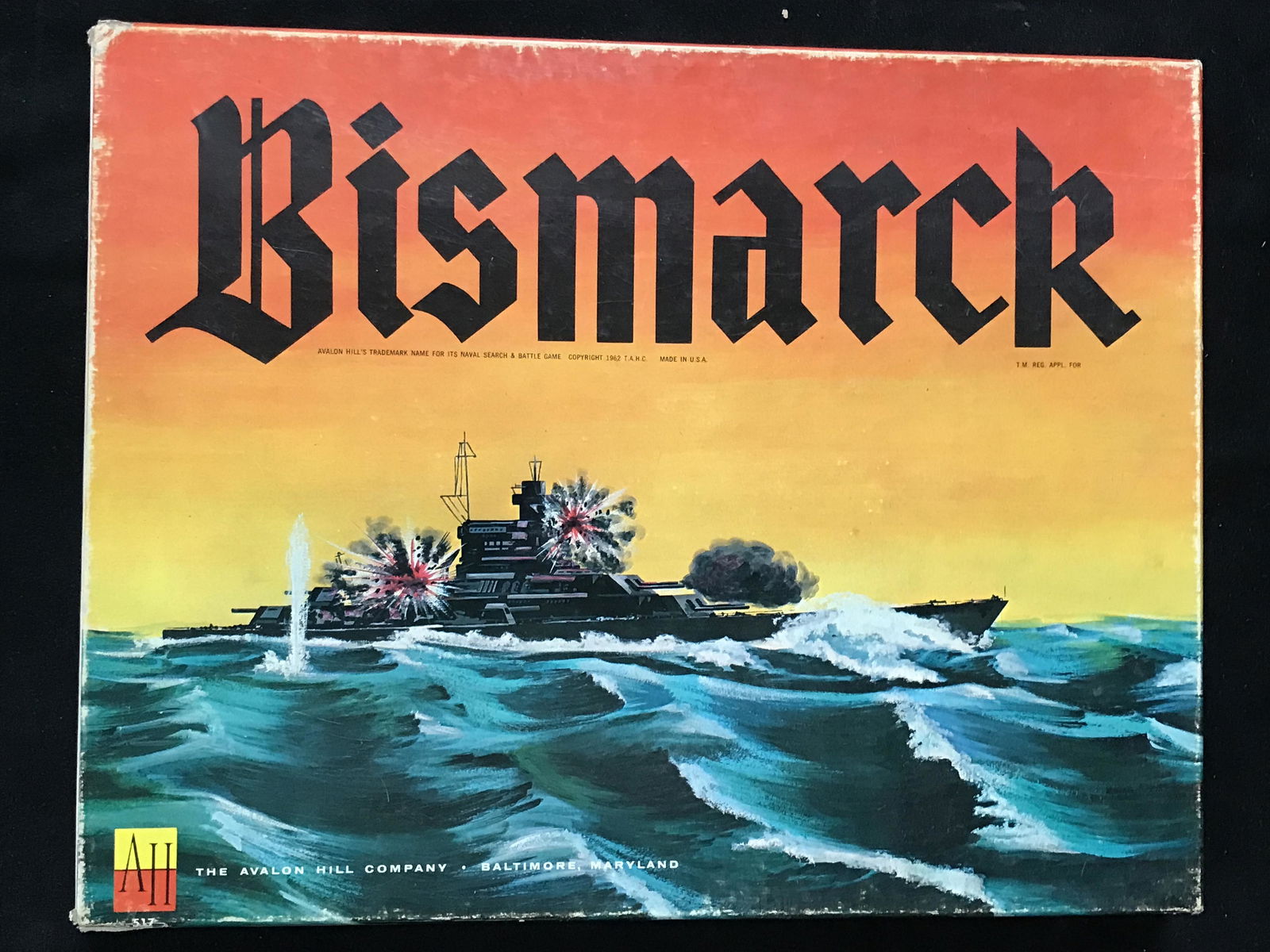 NEW OLD STOCK  1962 BISMARCK BOARD GAME AVALON HILL (1 of 1)