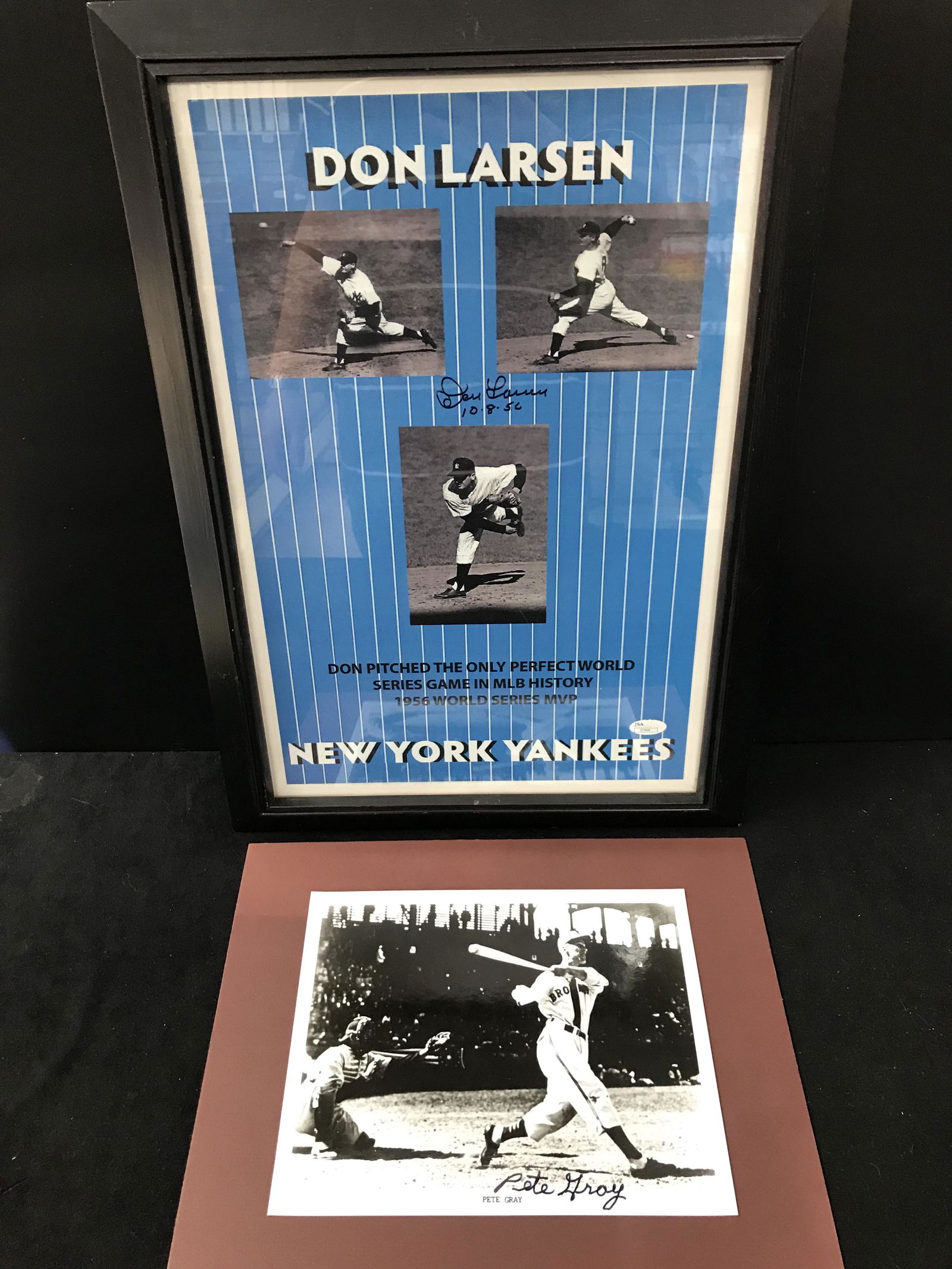 AUTOGRAPHED BASEBALL LOT (DON LARSEN/PETE GRAY) JSA COA (1 of 3)