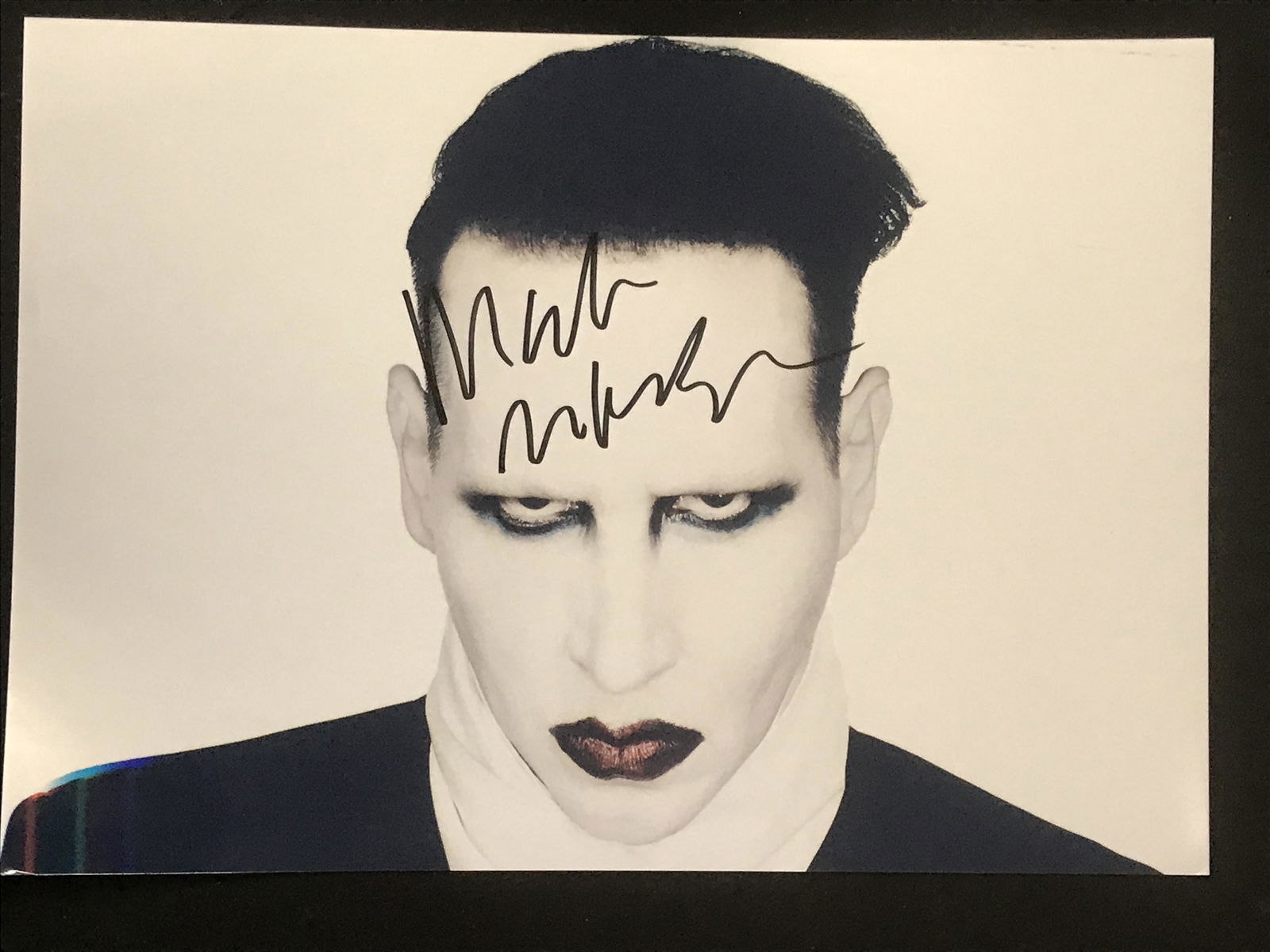 MARILYN MANSON SIGNED 8 X 10 (RA COA) (1 of 2)