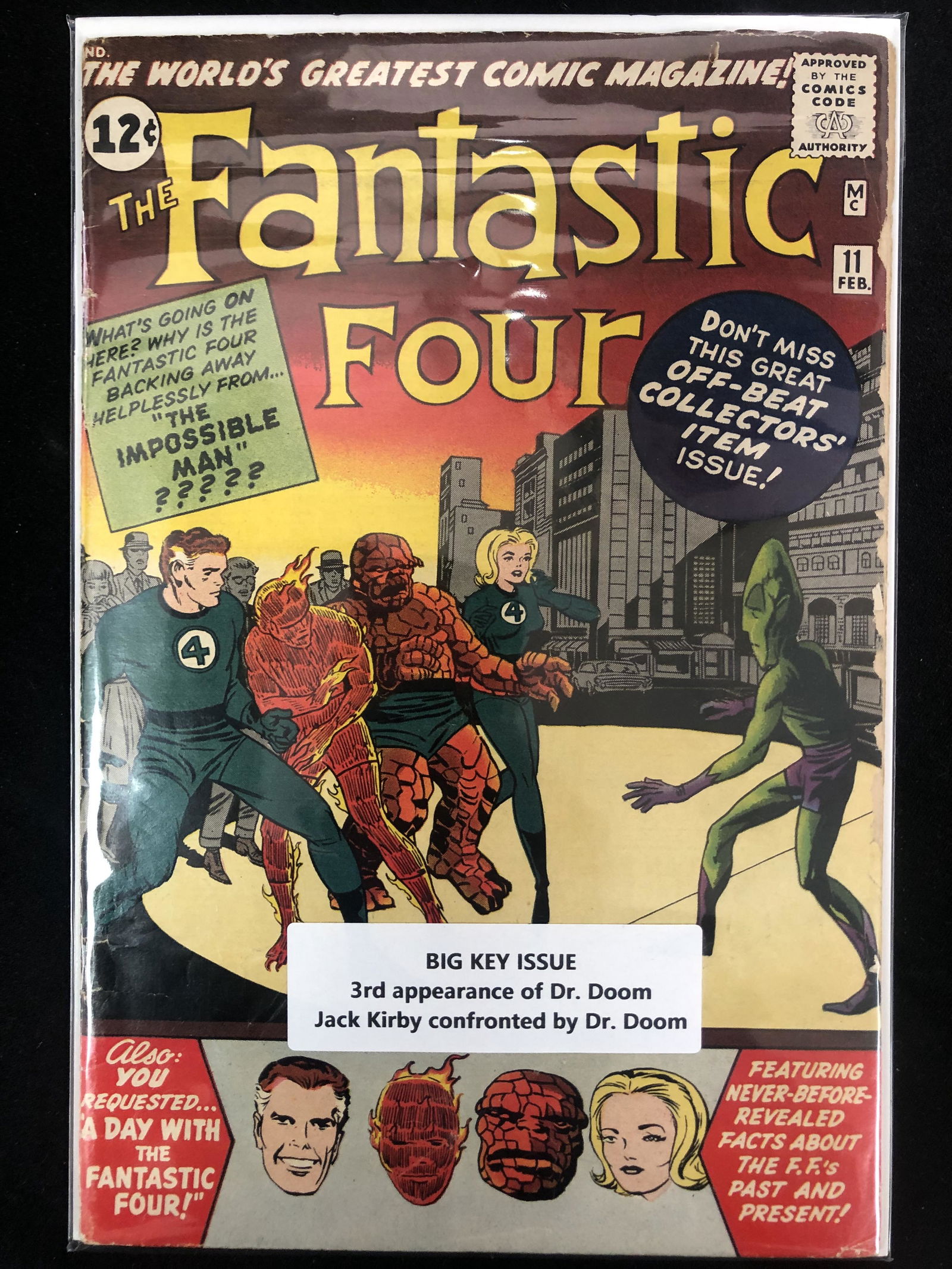 MARVEL COMICS FANTASTIC FOUR NO.11(3RD APPEARANCE DR. DOOM) (1 of 1)