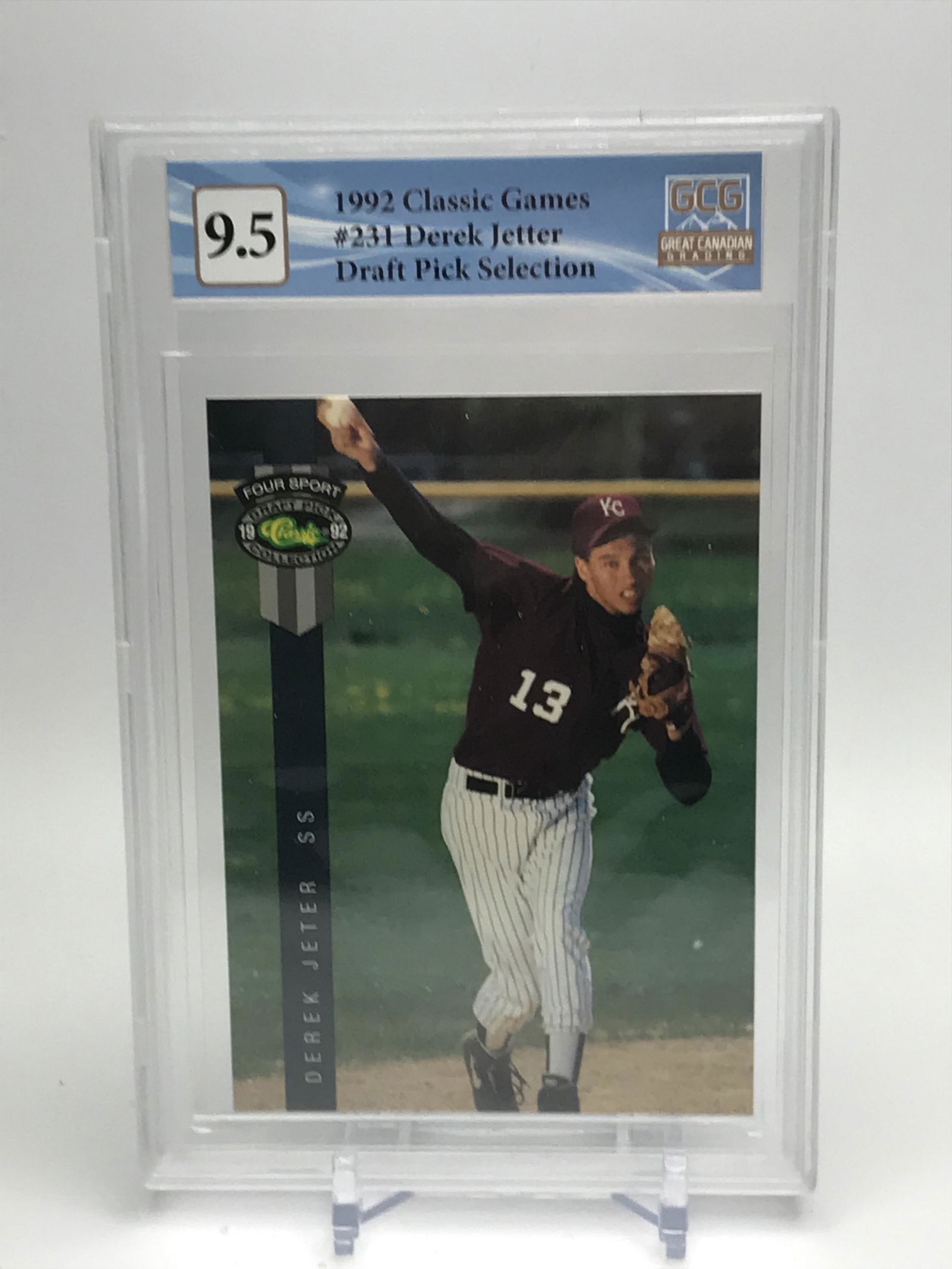 1992 CLASSIC GAMES DEREK JETER ROOKIE CARD (GCG 9.5): 1992 CLASSIC GAMES DEREK JETER ROOKIE CARD (GCG 9.5)