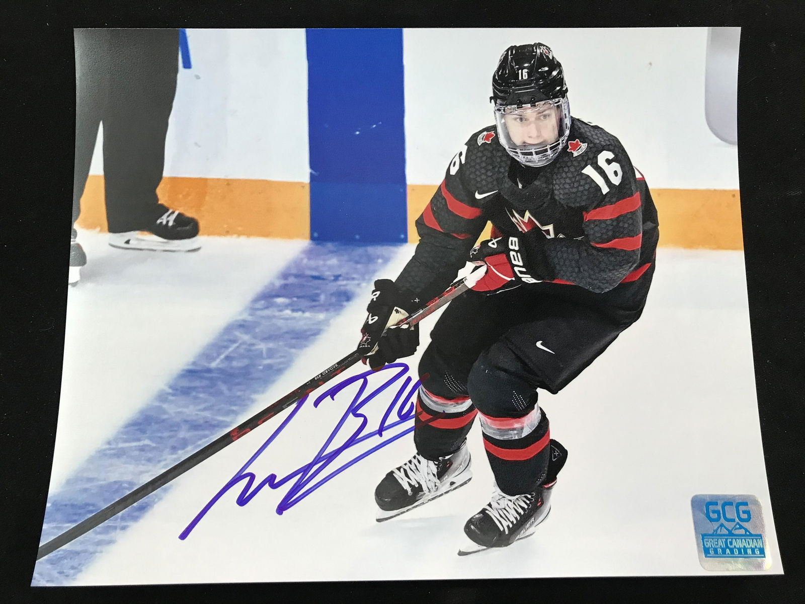 CONNOR BEDARD SIGNED TEAM CANADA 8 X 10 (GCG HOLO) (1 of 1)
