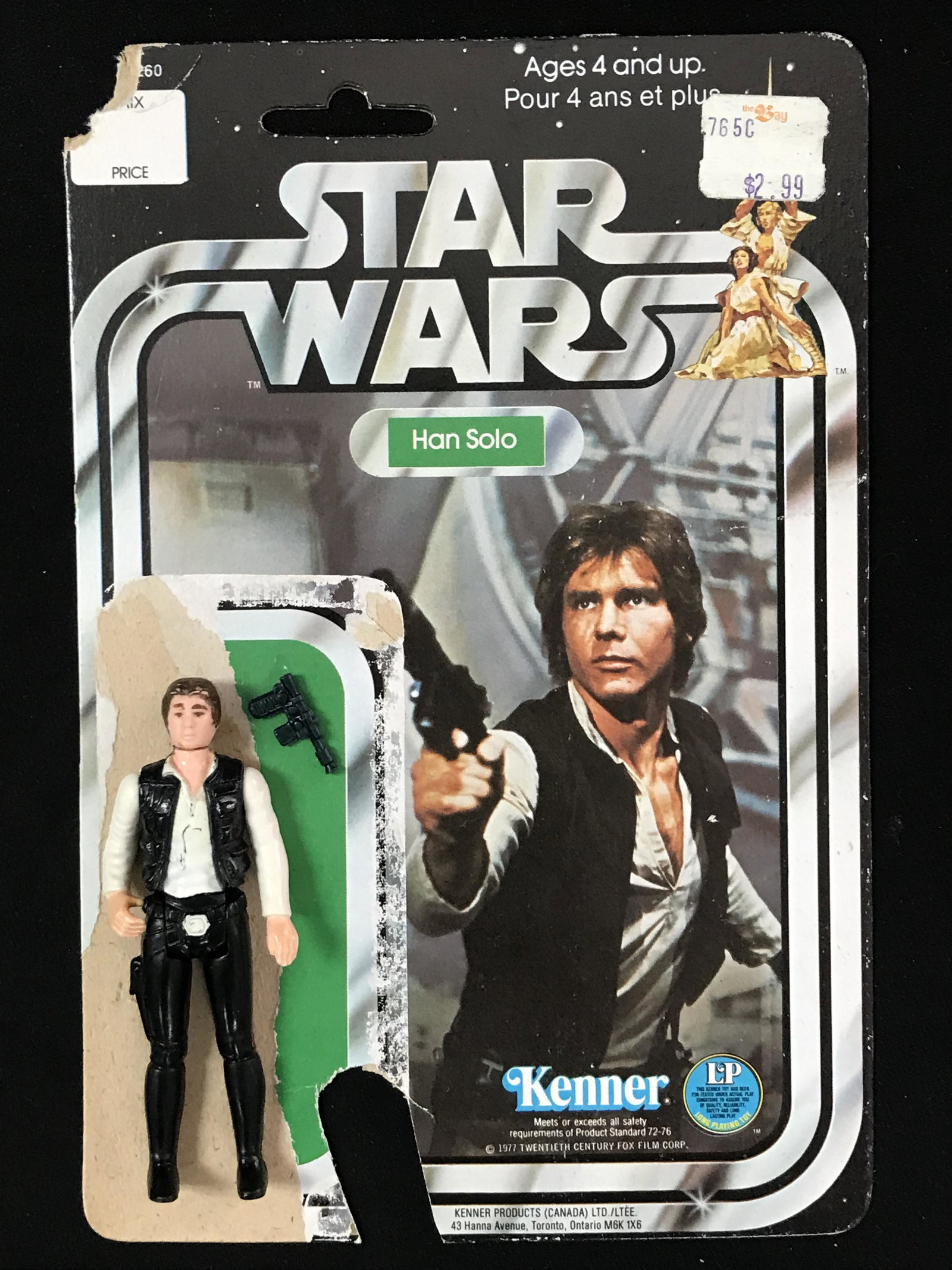 VINTAGE STAR WARS ACTION FIGURE HAN SOLO WITH CARD: VINTAGE STAR WARS ACTION FIGURE HAN SOLO WITH CARD