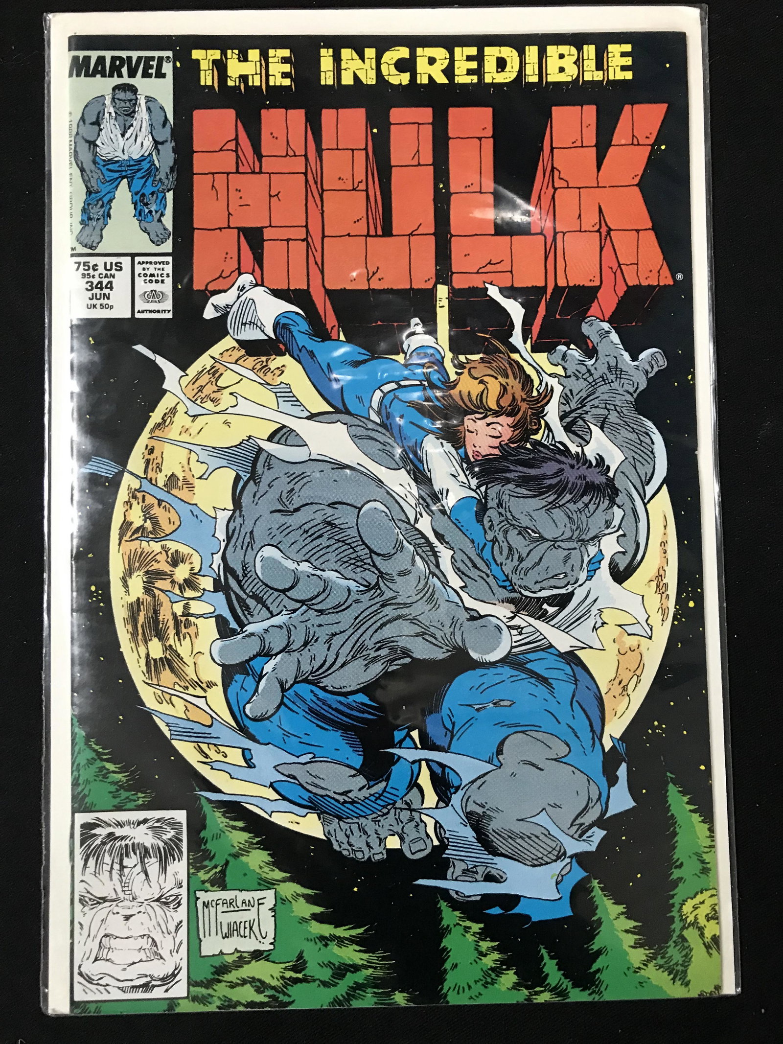 1988 MARVEL COMICS THE INCREDIBLE HULK NO. 344: 1988 MARVEL COMICS THE INCREDIBLE HULK NO. 344