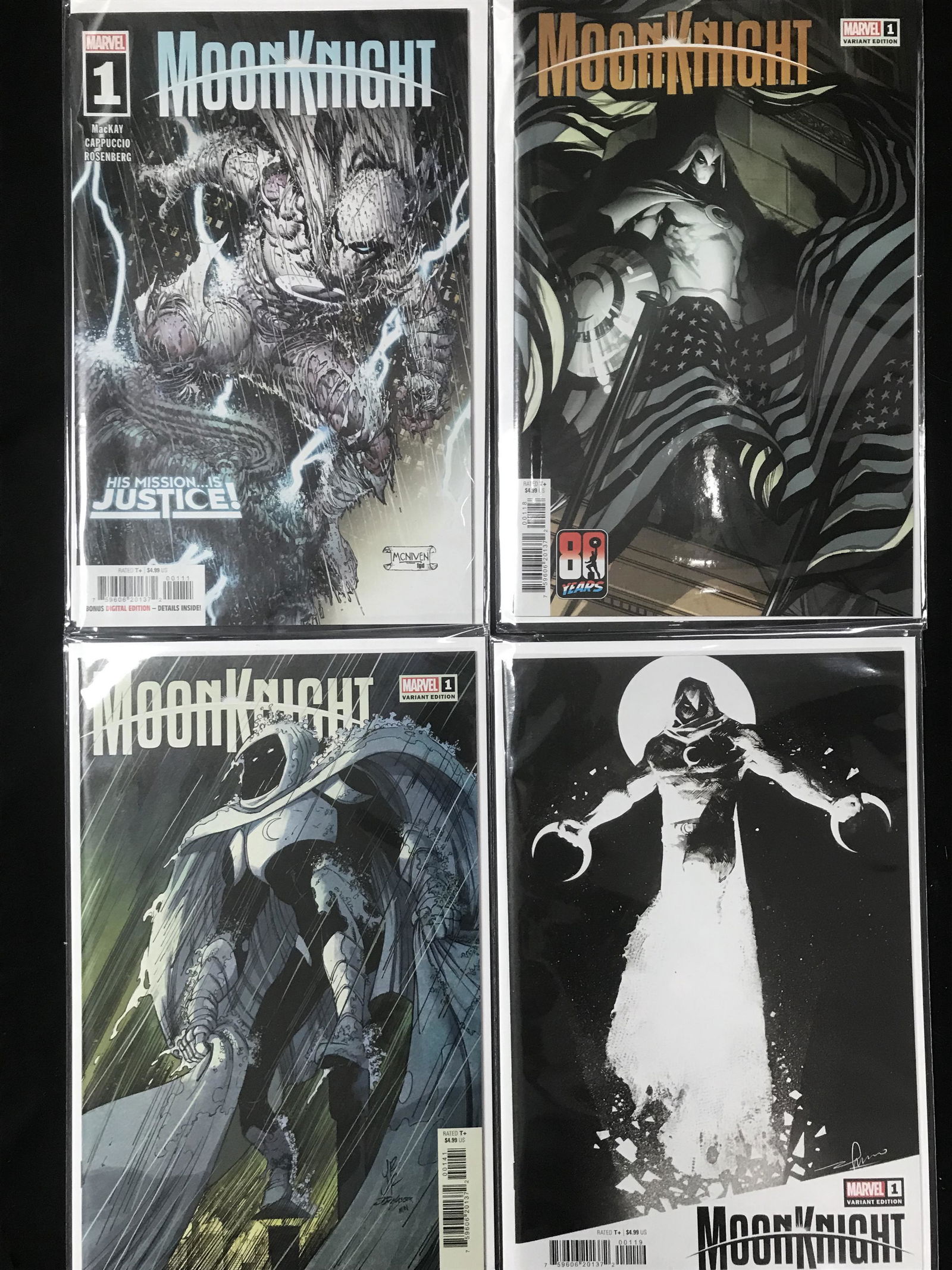 MARVEL COMICS LOT OF 4 MOONKNIGHT #1 (1 of 1)