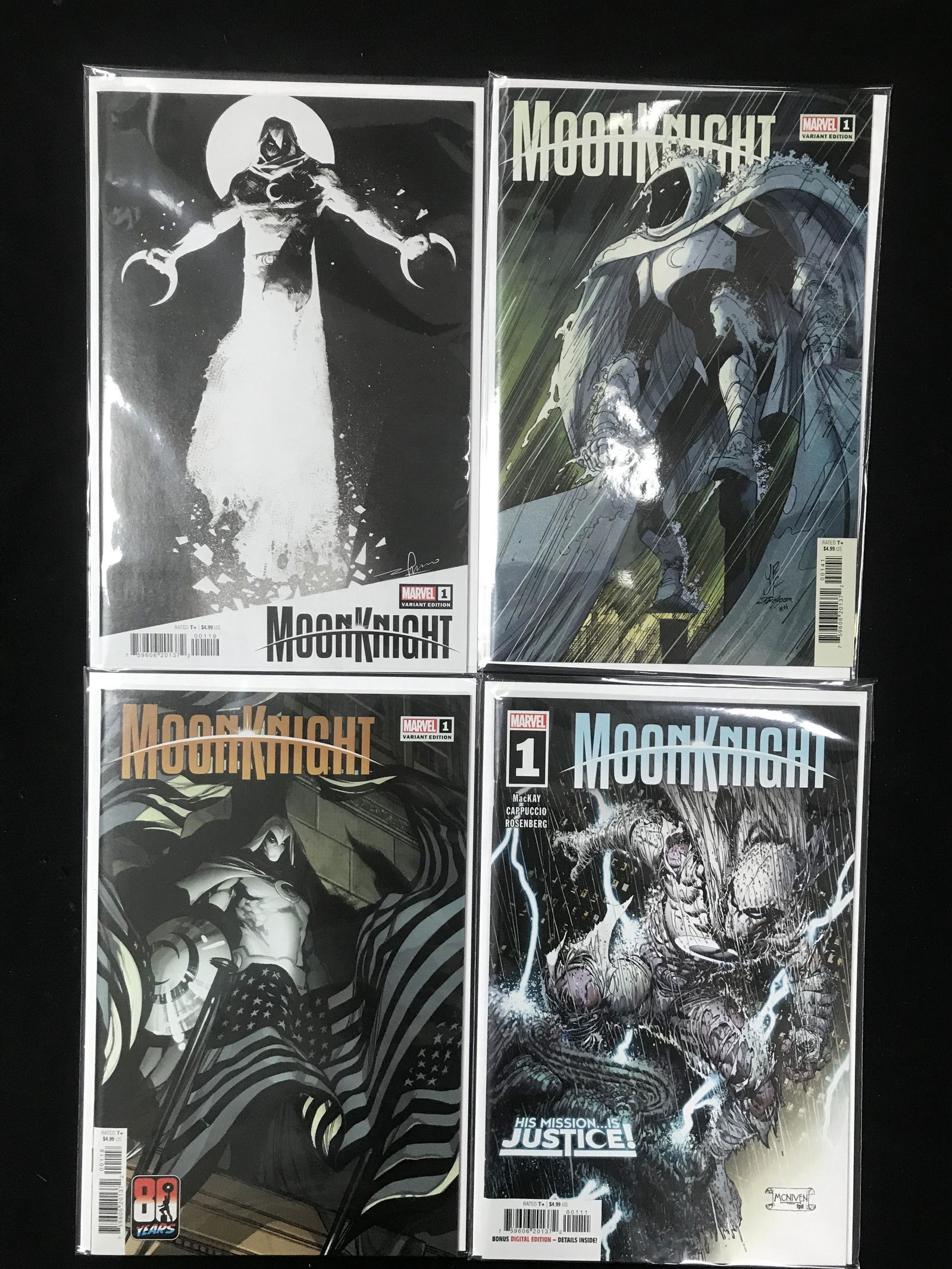 MARVEL COMICS LOT OF 4 MOONKNIGHT #1 (1 of 1)