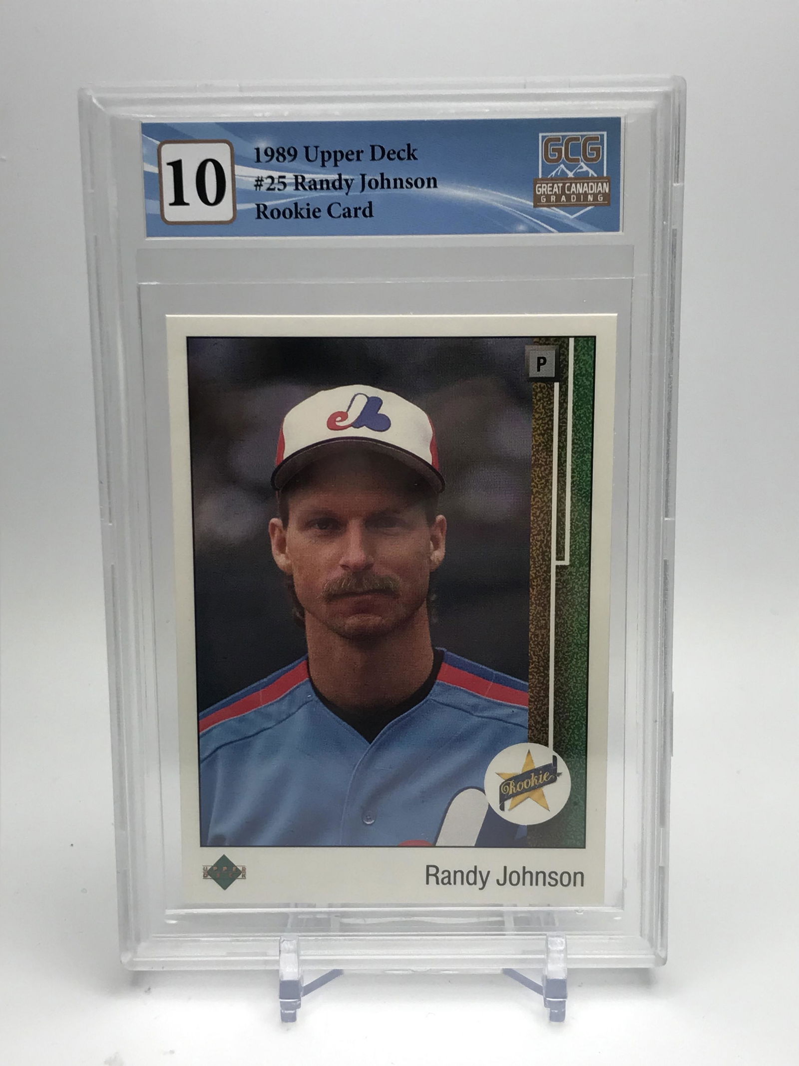 1989 UPPER DECK RANDY JOHNSON ROOKIE CARD GCG 10 MINT (1 of 2)