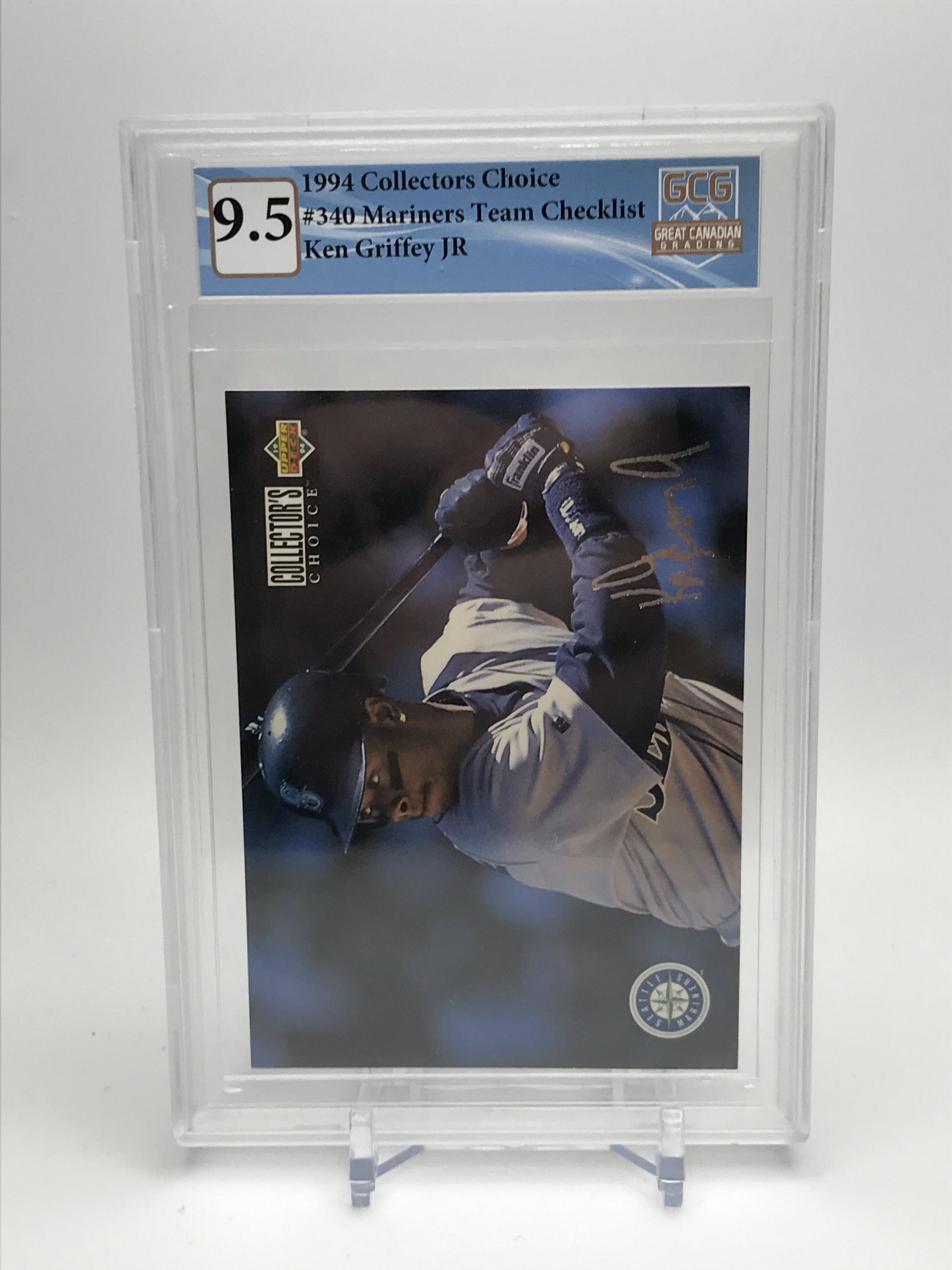 1994 COLLECTORS CHOICE KEN GRIFFEY JR MARINERS CHECKLIST GCG 9.5: 1994 COLLECTORS CHOICE KEN GRIFFEY JR MARINERS CHECKLIST GCG 9.5