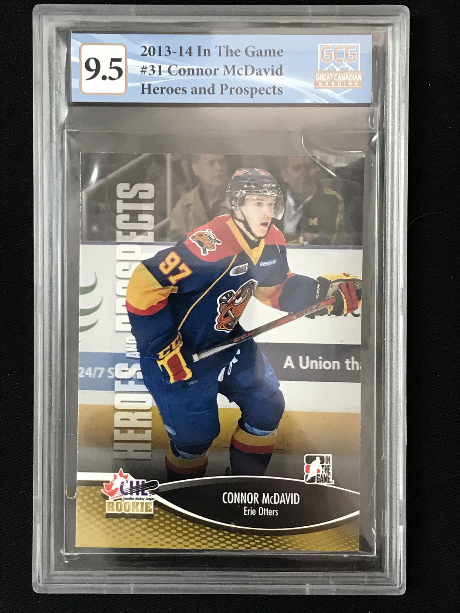 2013-14 IN THE GAME CONNOR MCDAVID NO. 31 (GCG 9.5): 2013-14 IN THE GAME CONNOR MCDAVID NO. 31 (GCG 9.5)