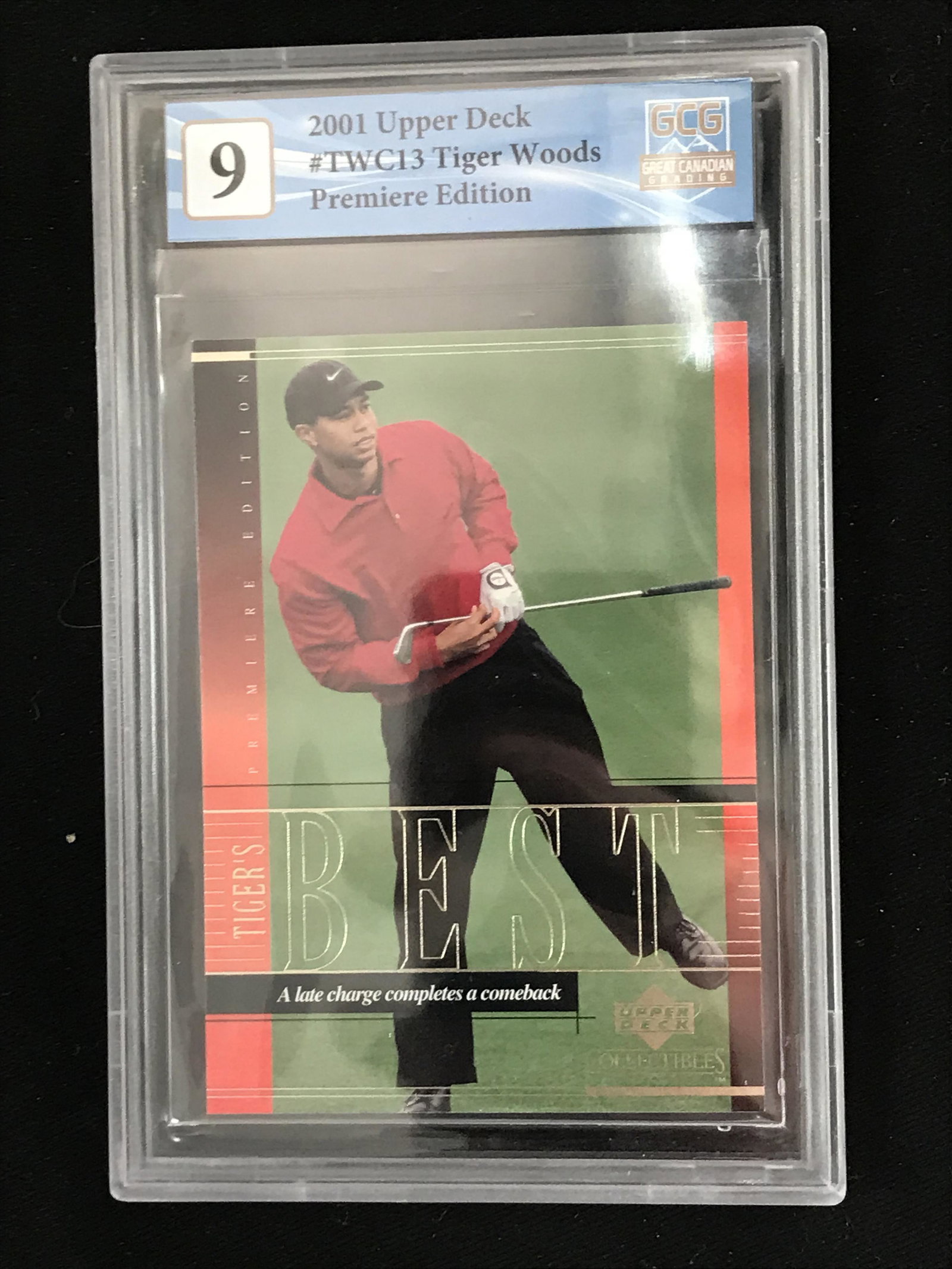 2001 UD TIGER WOODS NO. TWC13 PREMIERE EDITION (GCG 9): 2001 UD TIGER WOODS NO. TWC13 PREMIERE EDITION (GCG 9)