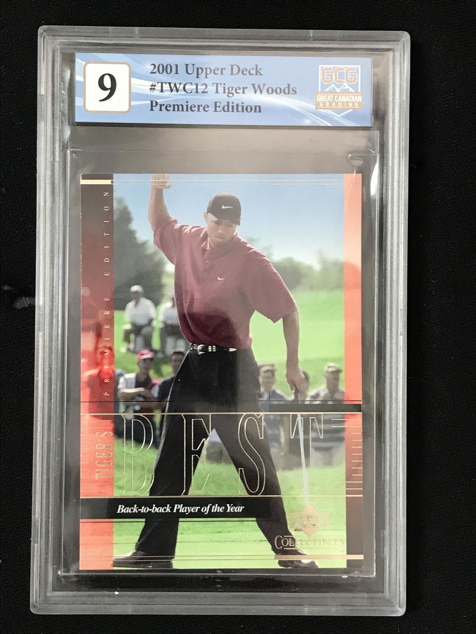 2001 UPPER DECK TIGER WOODS PREMIER EDITION (GCG 9) (1 of 2)