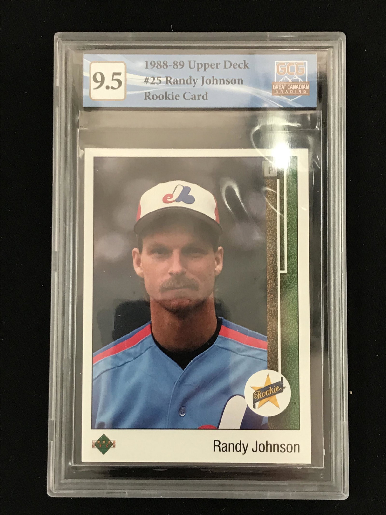 1989 UPPER DECK BASEBALL RANDY JOHNSON ROOKIE CARD (GCG 9.5) (1 of 2)