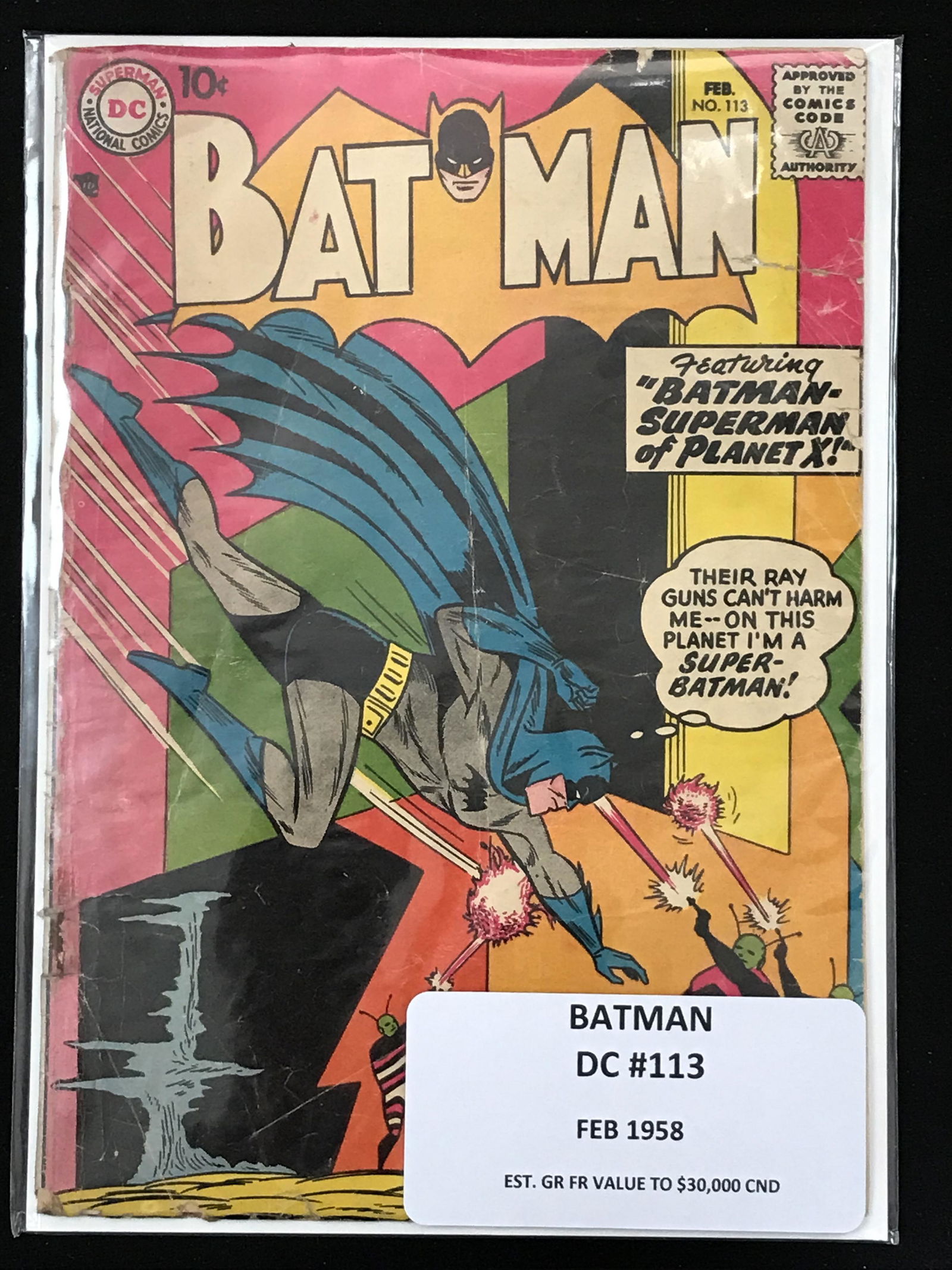 DC COMICS BATMAN NO.113 (1958) (1 of 1)