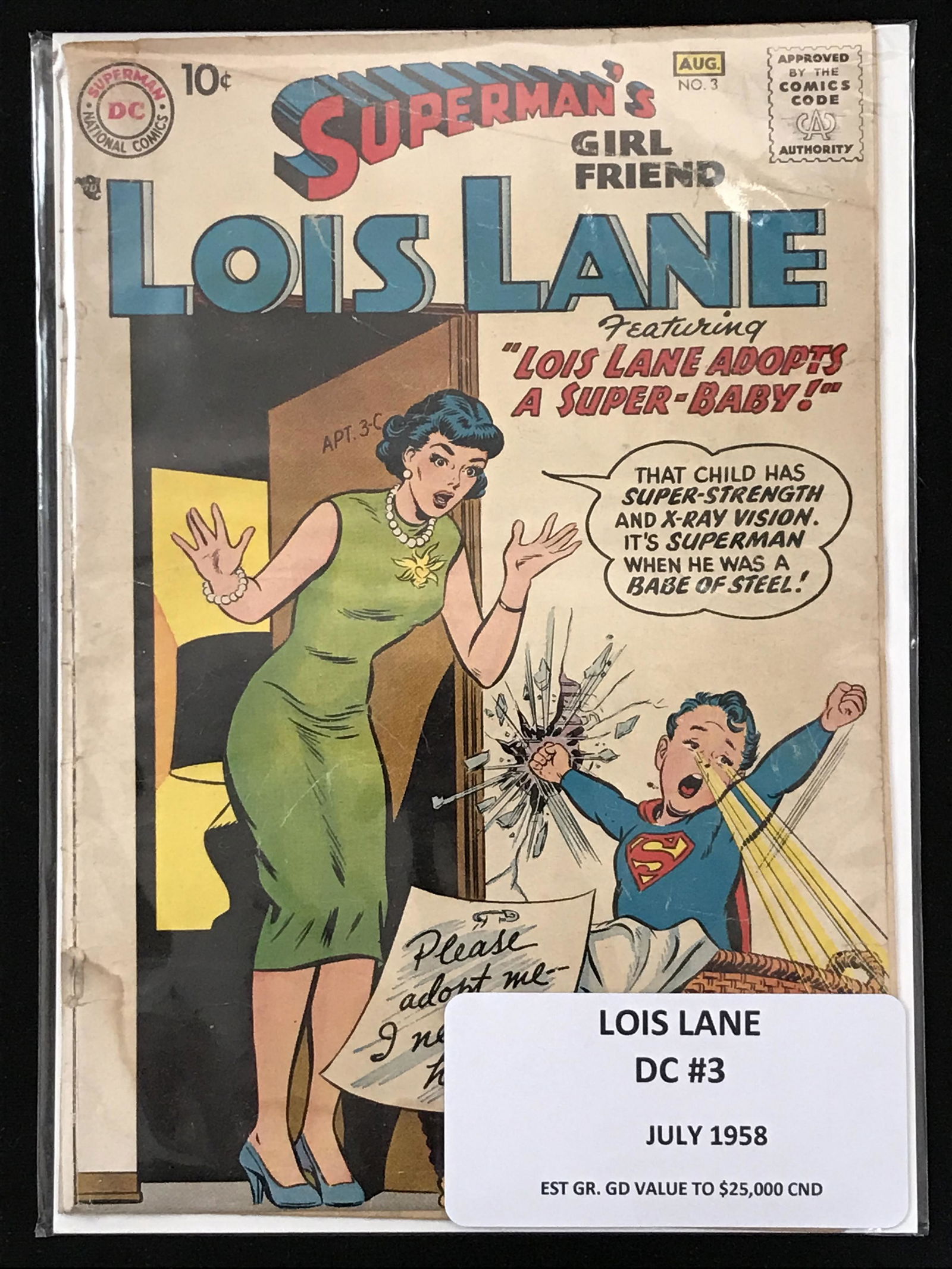 DC COMICS SUPERMANS GIRL FRIEND LOIS LANE NO.3 (1958) (1 of 1)