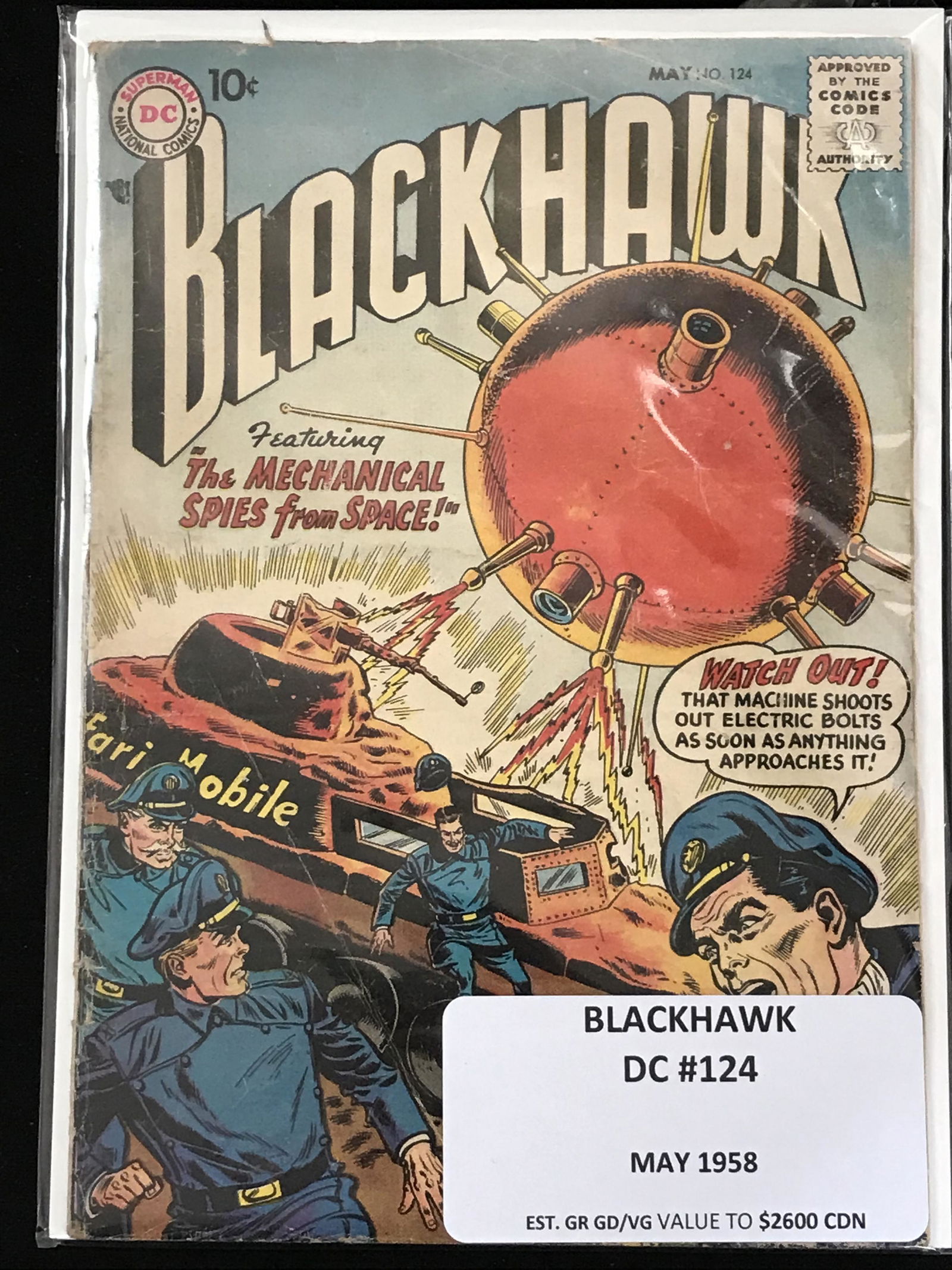 BLACKHAWK #124 (DC COMICS) (1 of 1)