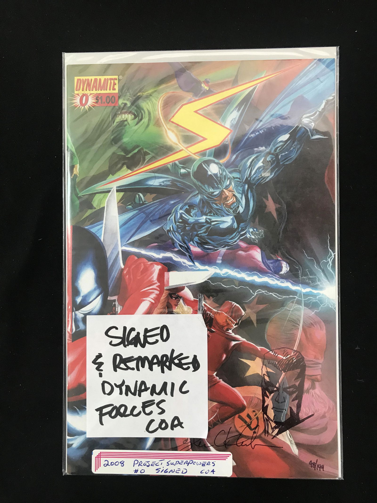 PROJECT SUPERPOWERS #0 SIGNED WITH COA (DYNAMITE COMICS) (1 of 1)