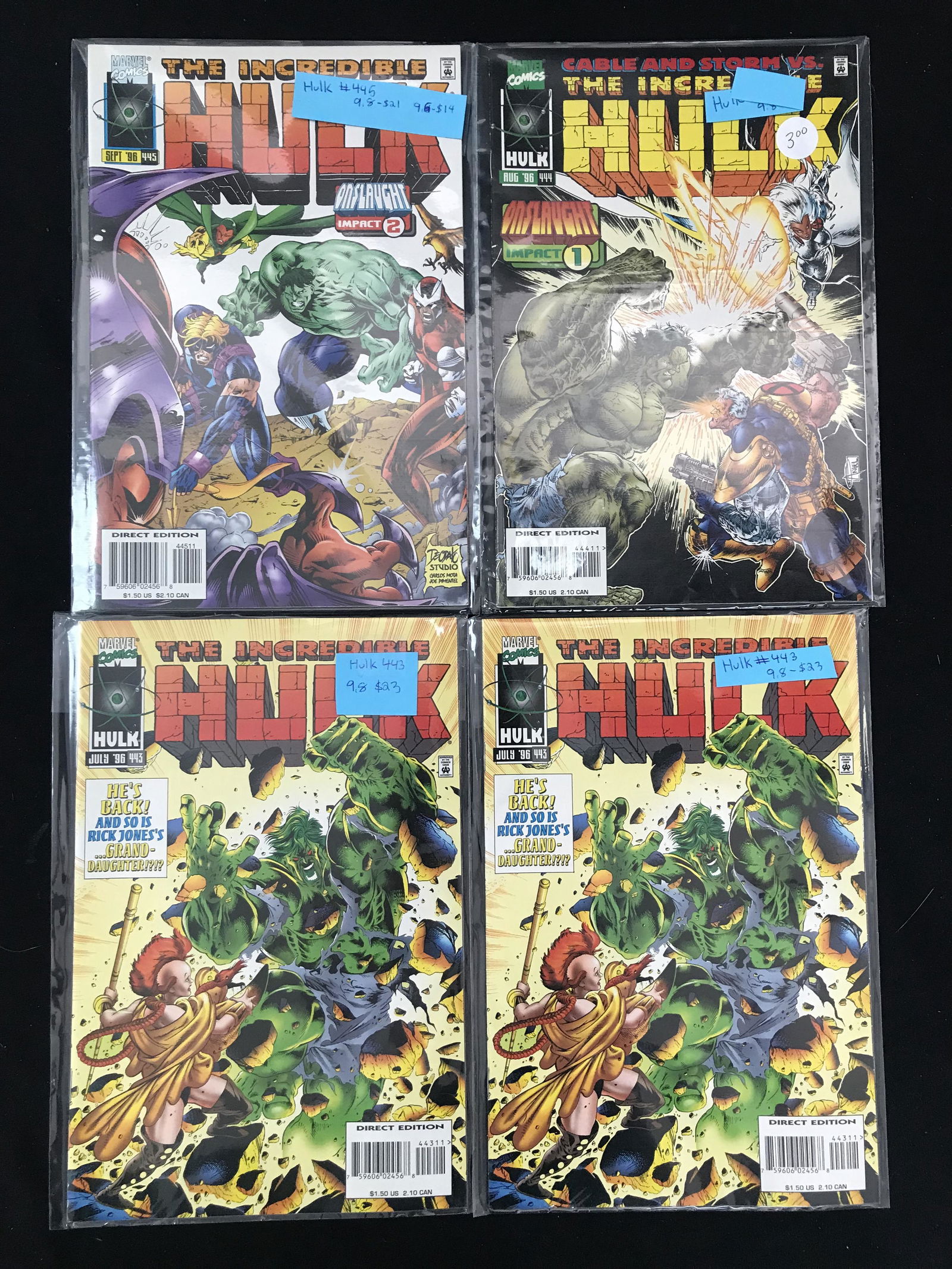 LOT OF 4 THE INCREDIBLE HULK COMICS (MARVEL COMICS) (1 of 1)