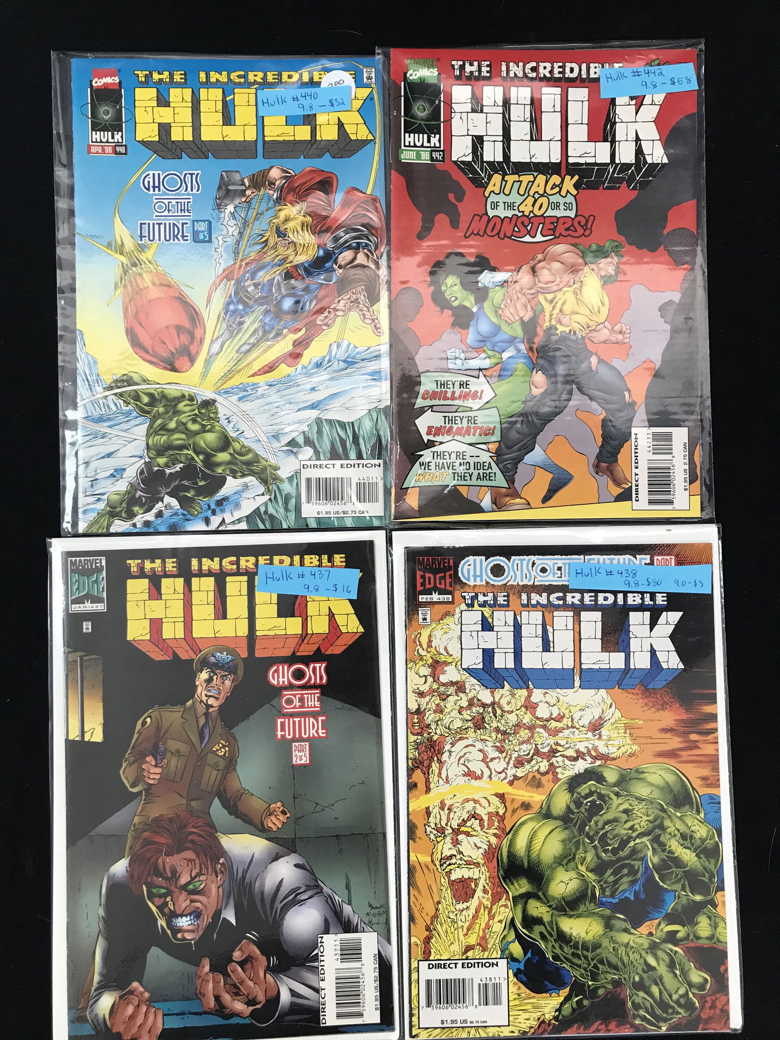 LOT OF 4 THE INCREDIBLE HULK COMICS (MARVEL COMICS) (1 of 1)