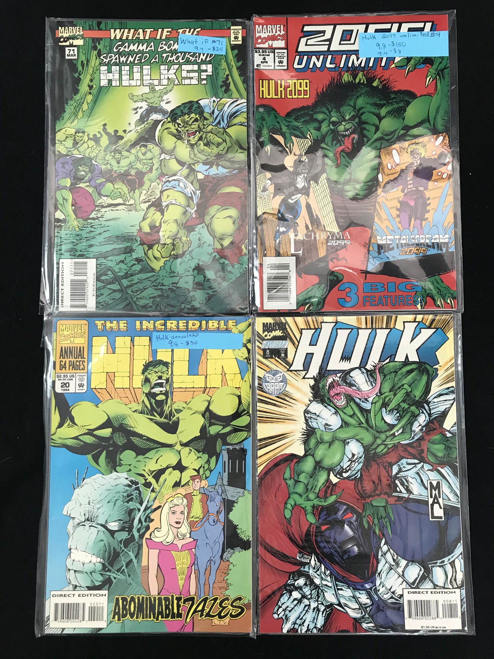 LOT OF 4 THE INCREDIBLE HULK COMICS (MARVEL COMICS) (1 of 1)
