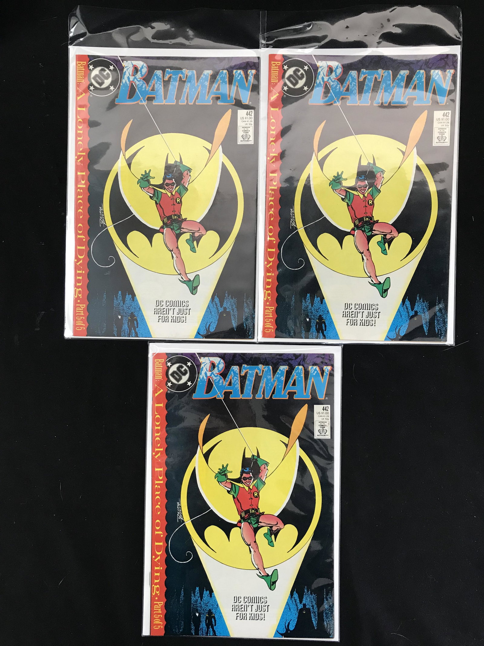 LOT OF 3 BATMAN #442 (DC COMICS): LOT OF 3 BATMAN #442 (DC COMICS)
