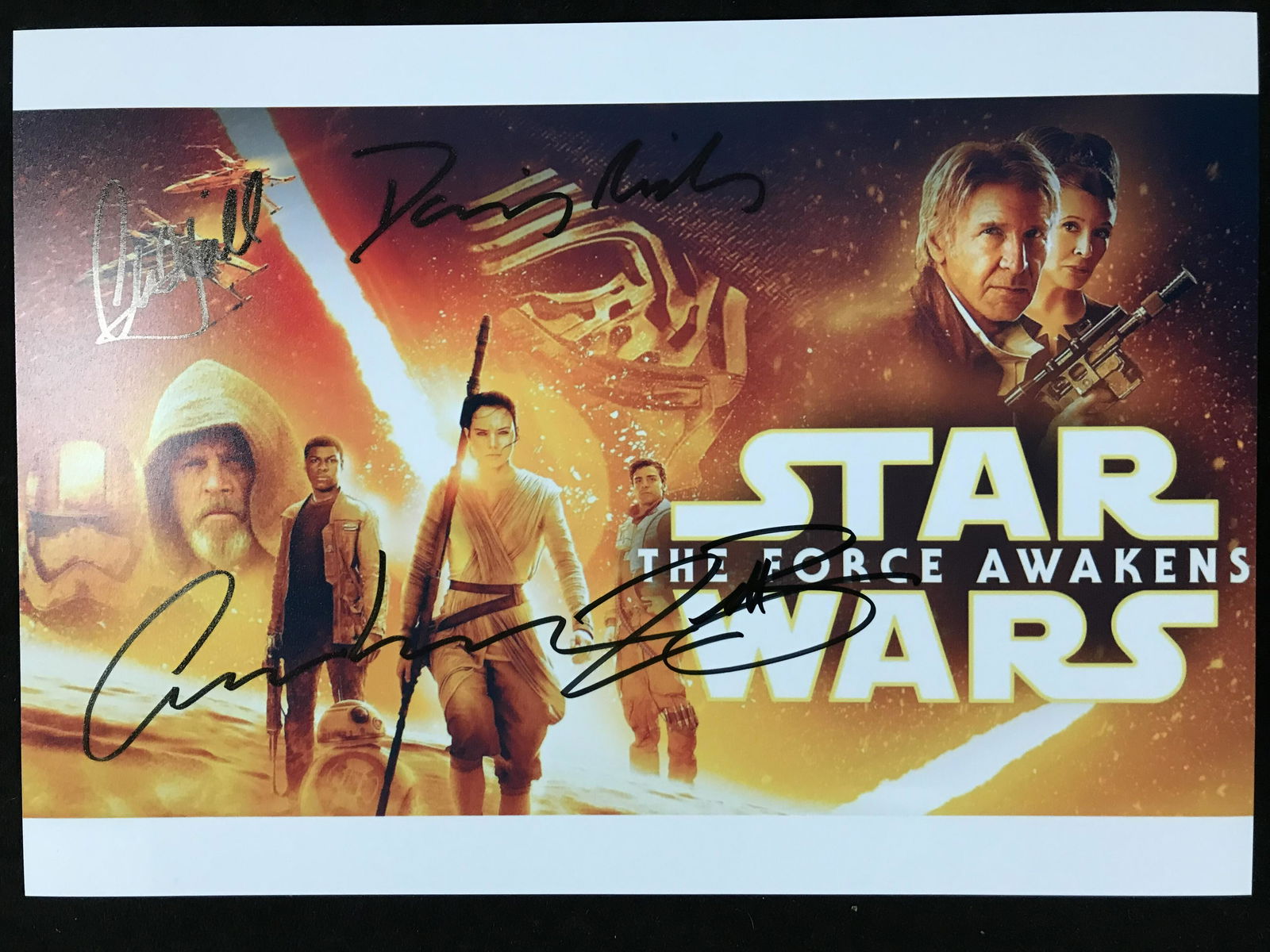 STAR WARS CAST SIGNED 9 X 10 (RIDLEY/ HAMIL...) RA COA (1 of 2)