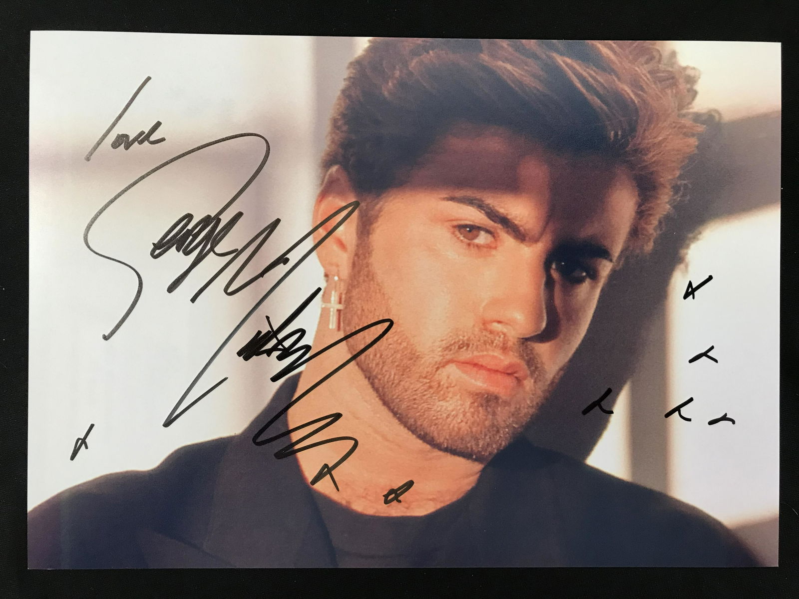 GEORGE MICHAEL SIGNED 8 X 10 (RA COA) (1 of 2)