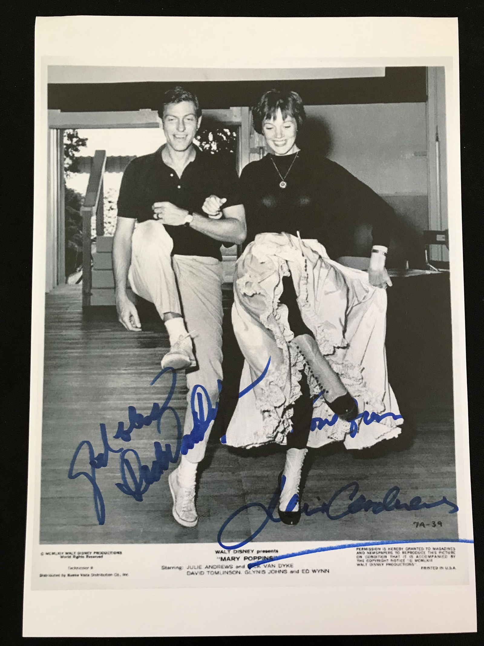 DICK VAN DYKE AND JULIE ANDREWS SIGNED 8X10 (RA COA) (1 of 2)